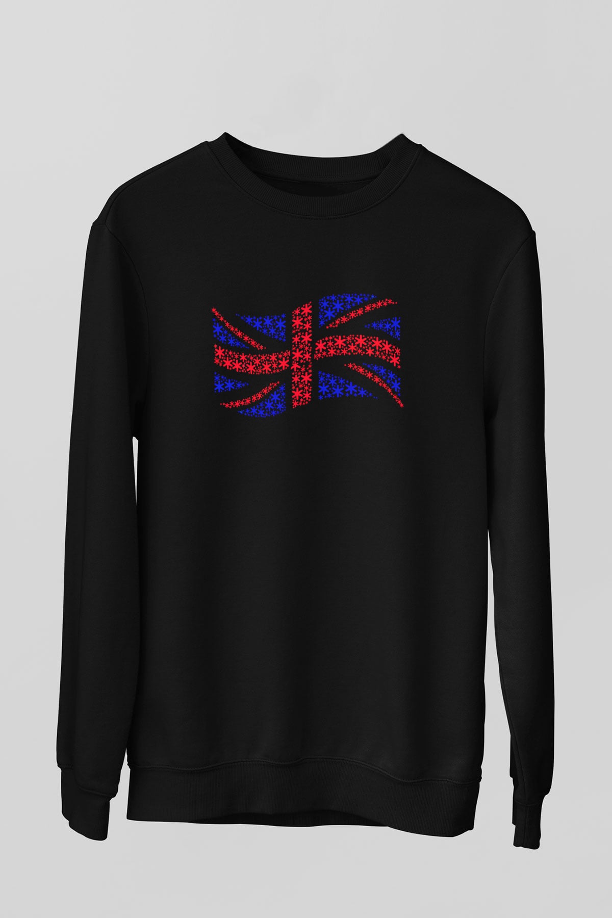 Büyük Britanya Siyah Unisex Sweatshirt