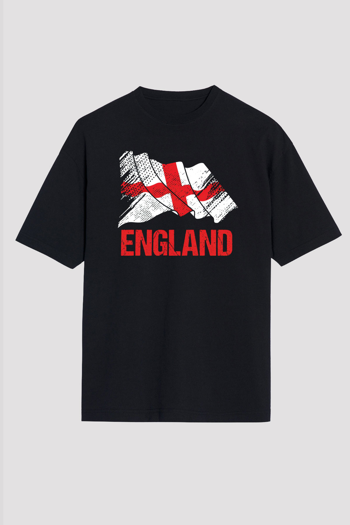 Büyük Britanya Siyah Unisex Tişört T-Shirt - TişörtFabrikası