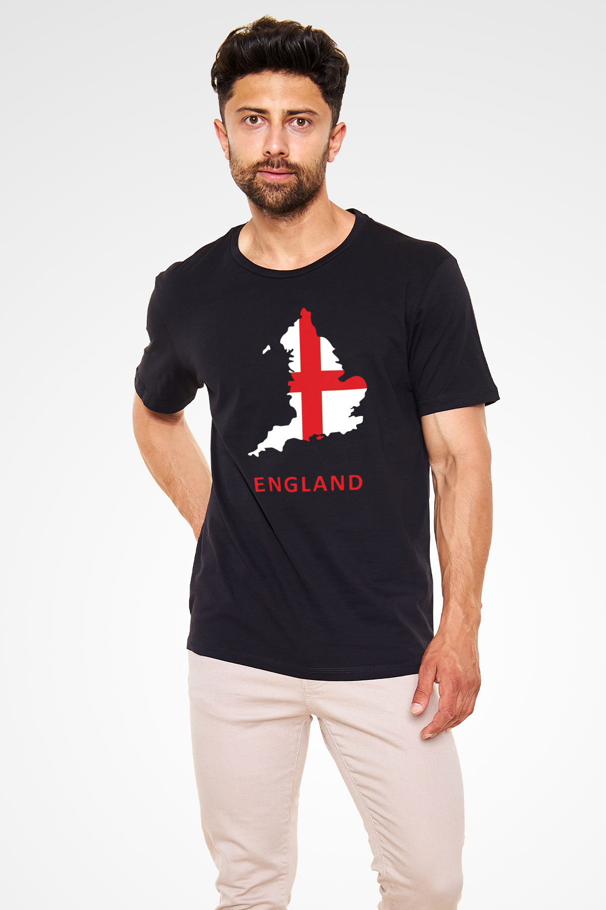 Büyük Britanya Siyah Unisex Tişört T-Shirt - TişörtFabrikası
