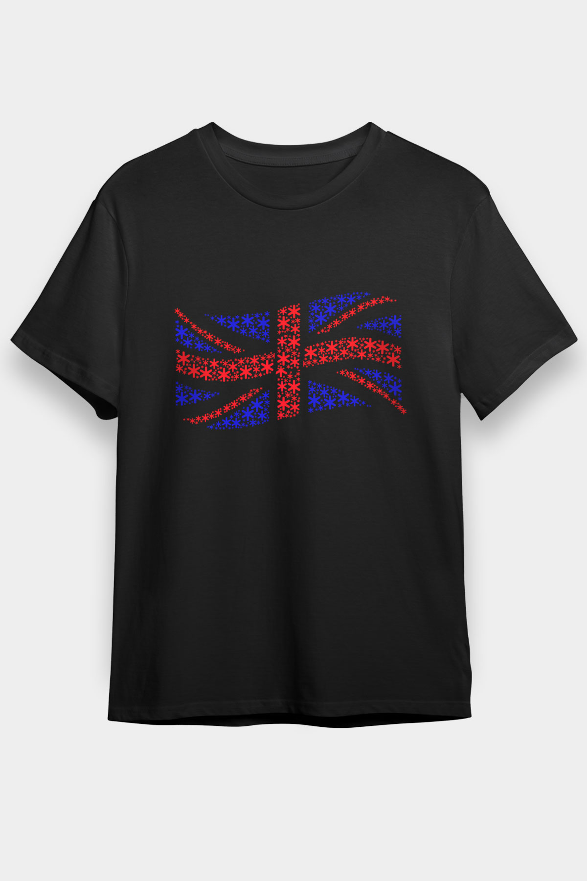 Büyük Britanya Siyah Unisex Tişört T-Shirt - TişörtFabrikası