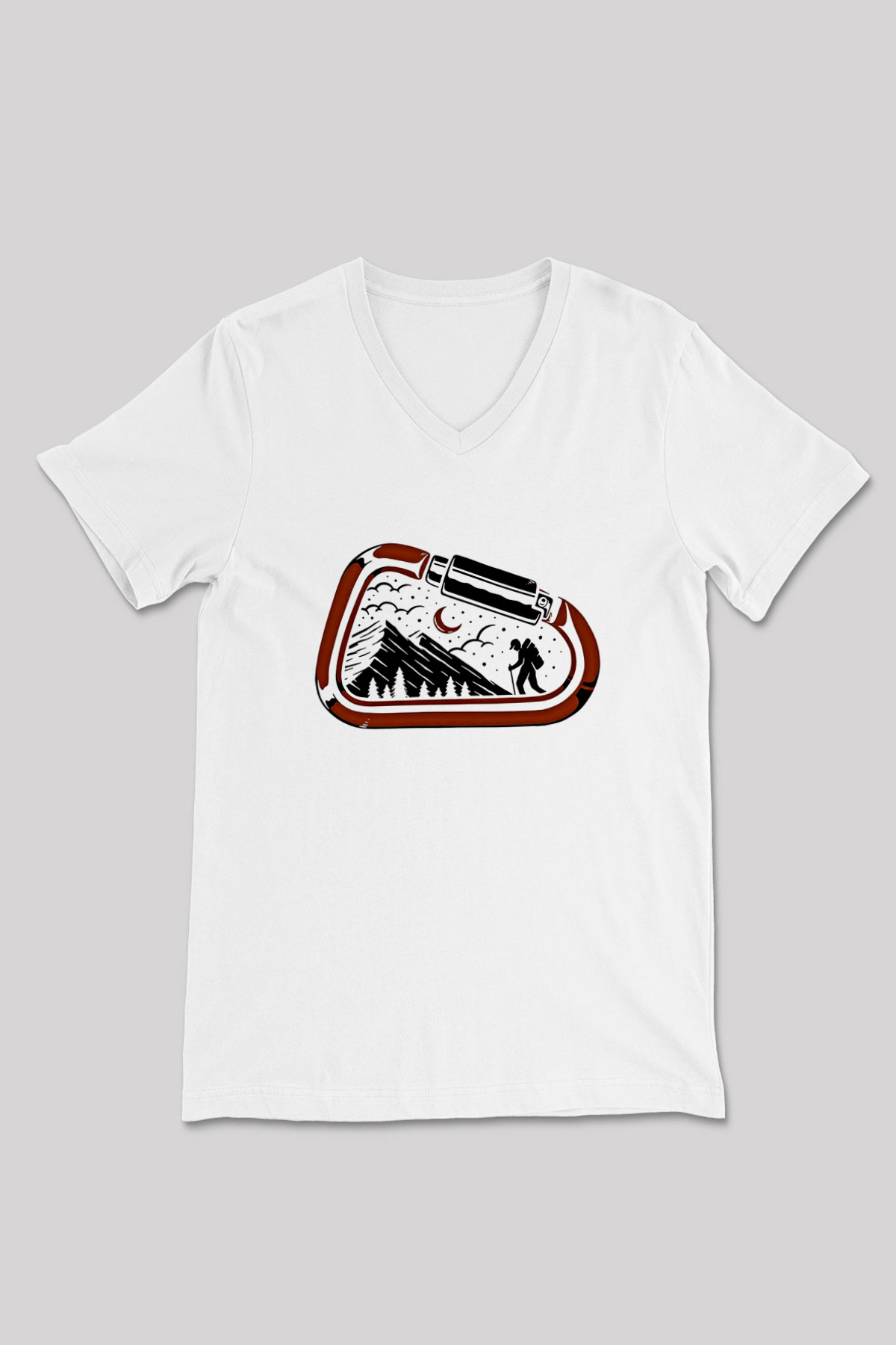 Buz Hokeyi Baskılı Unisex V Yaka Tişört - Tshirt
