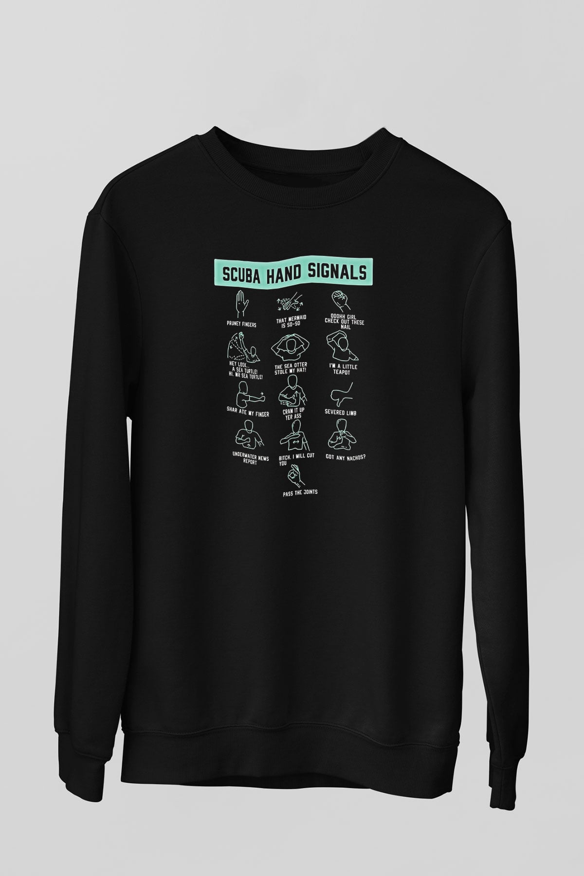 Buz Hokeyi - Ice Hockey Baskılı Unisex Siyah Sweatshirt