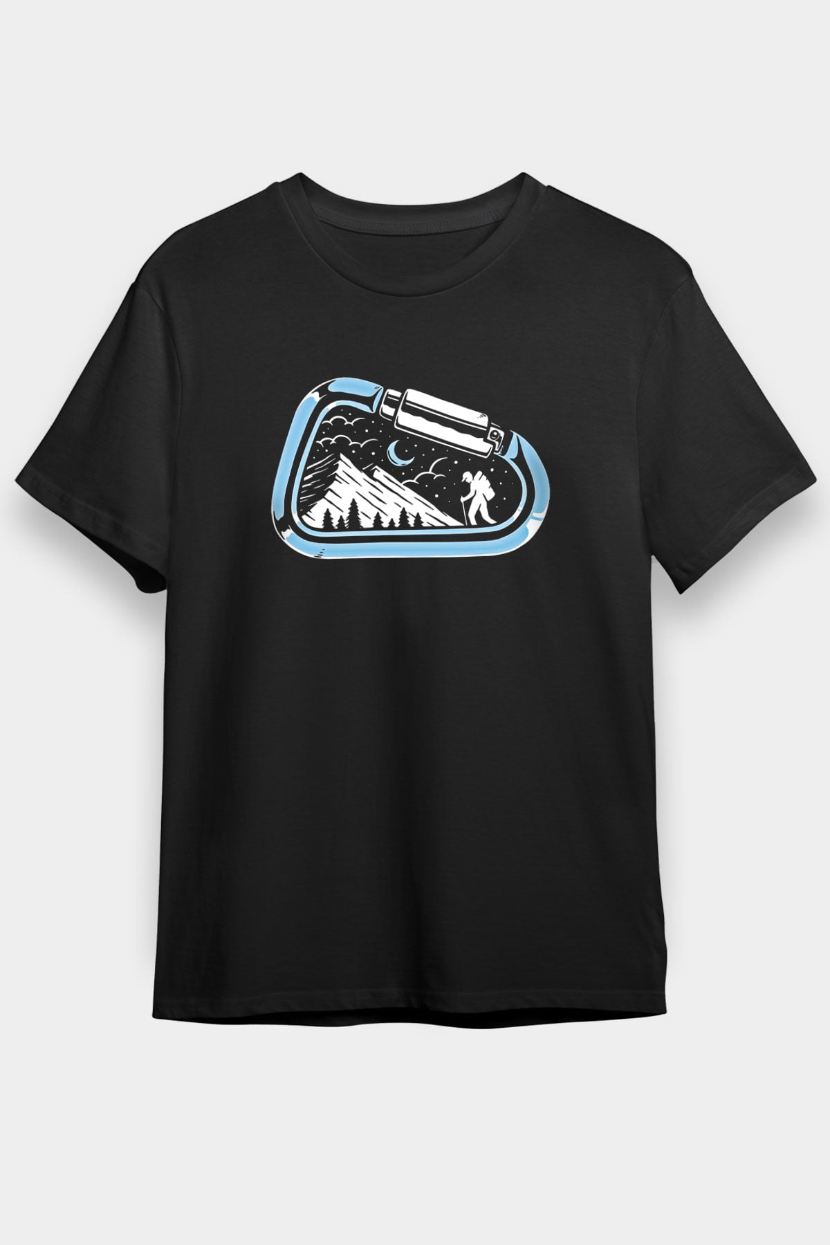 Buz Hokeyi - Ice Hockey Baskılı Unisex Siyah Tişört - Tshirt