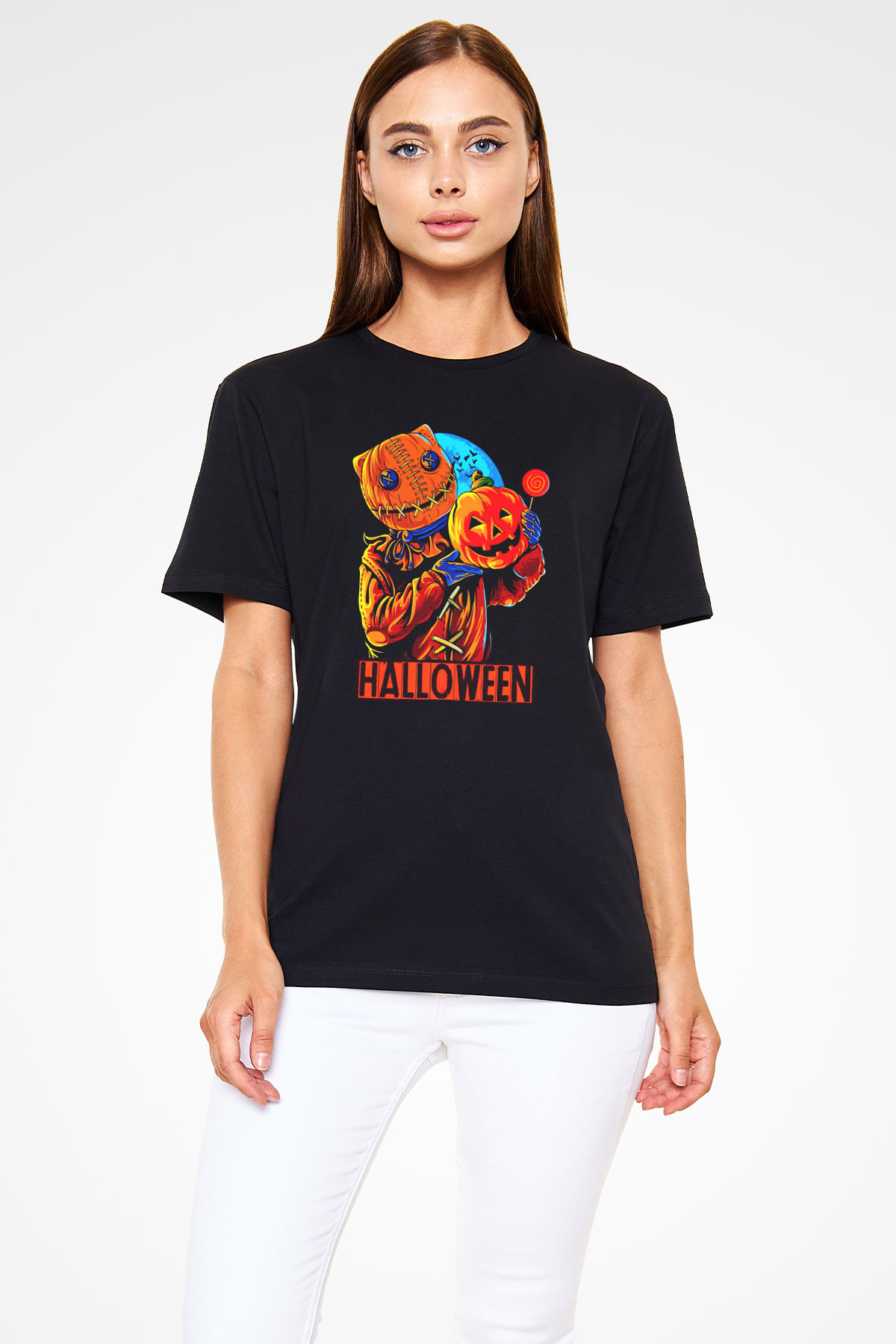 Cadılar Bayramı-Halloween Siyah Unisex Tişört T-Shirt - TişörtFabrikası