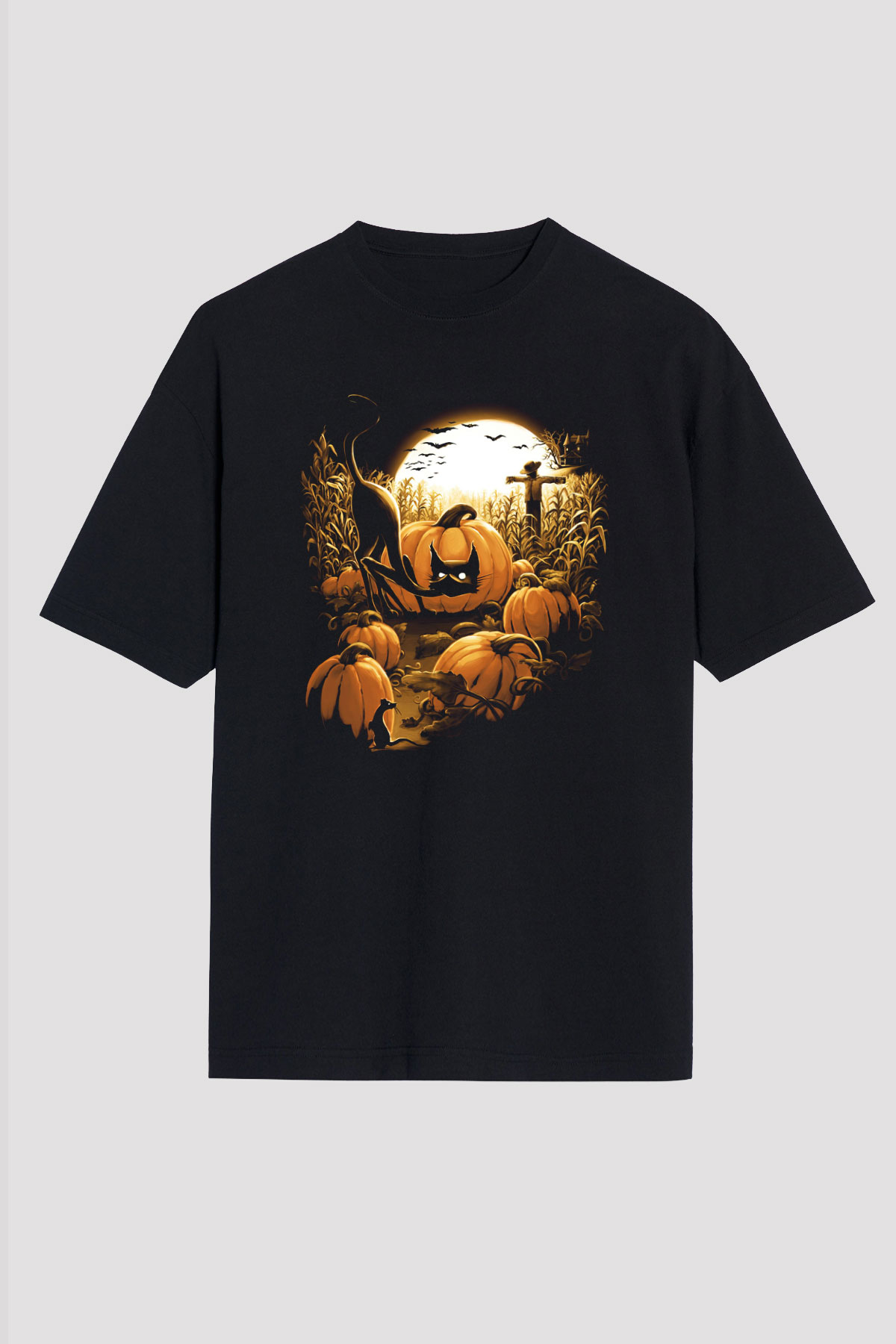Cadılar Bayramı-Halloween Siyah Unisex Tişört T-Shirt - TişörtFabrikası