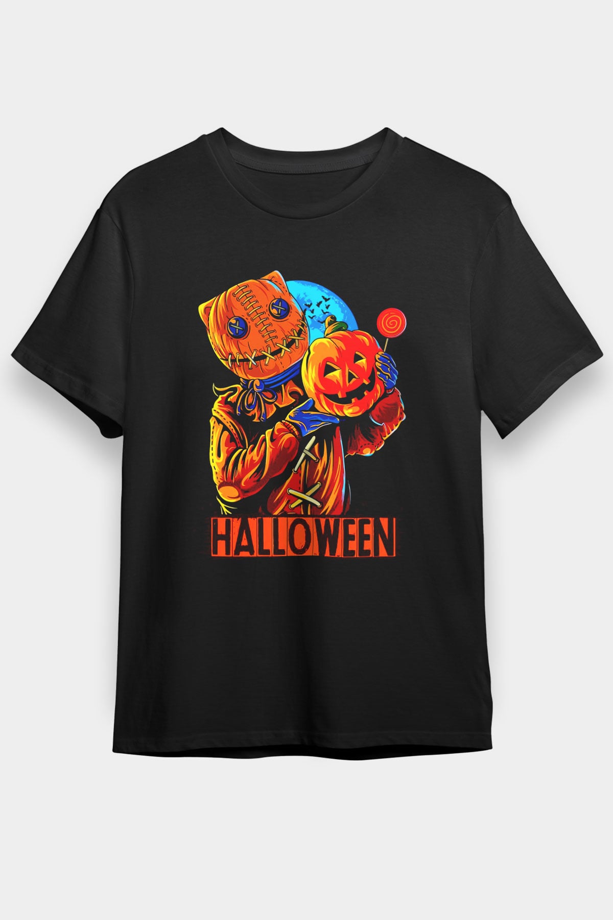 Cadılar Bayramı-Halloween Siyah Unisex Tişört T-Shirt - TişörtFabrikası