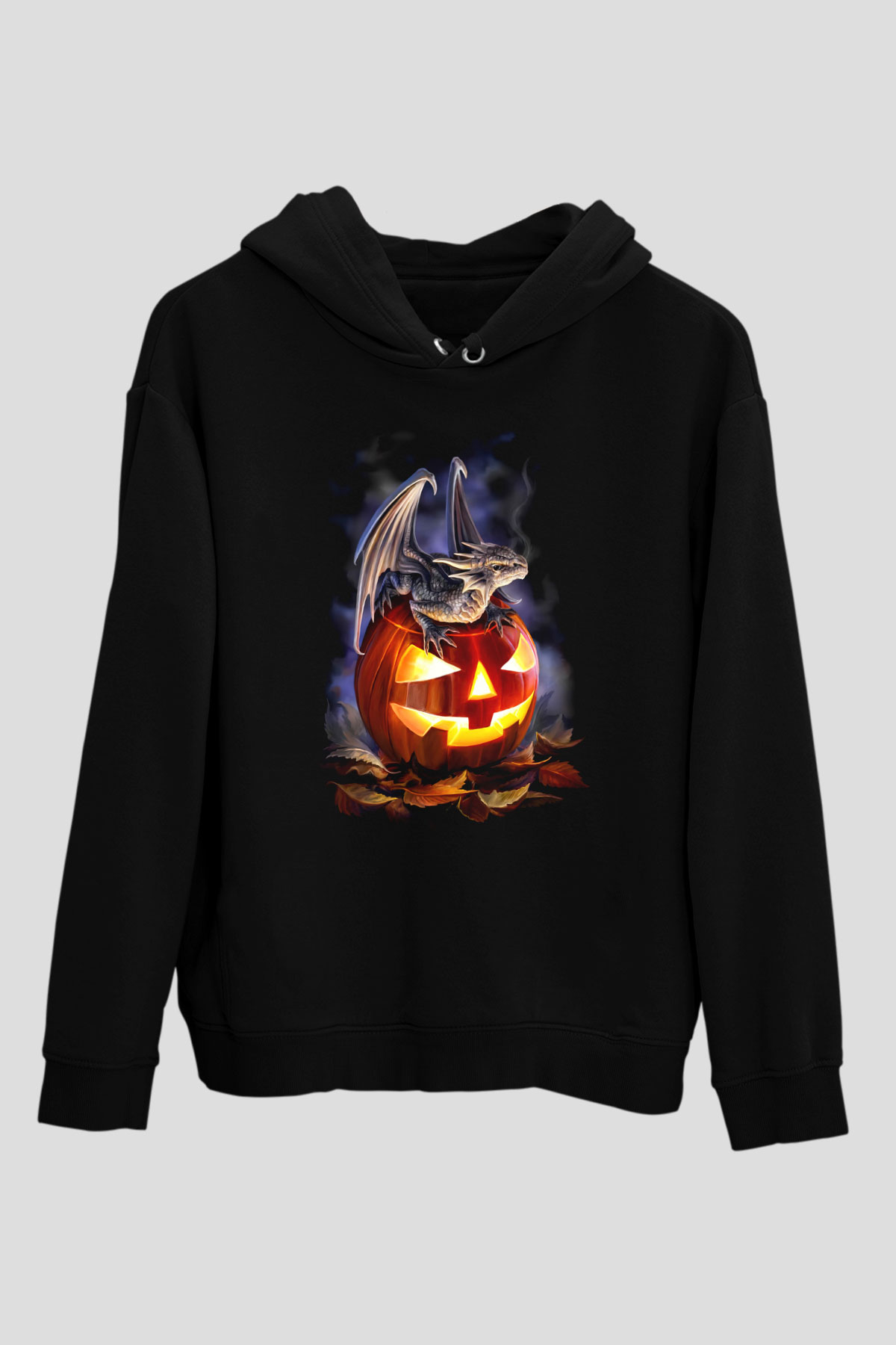 Cadılar Bayramı-Halloween Siyah Unisex Kapüşonlu Sweatshirt