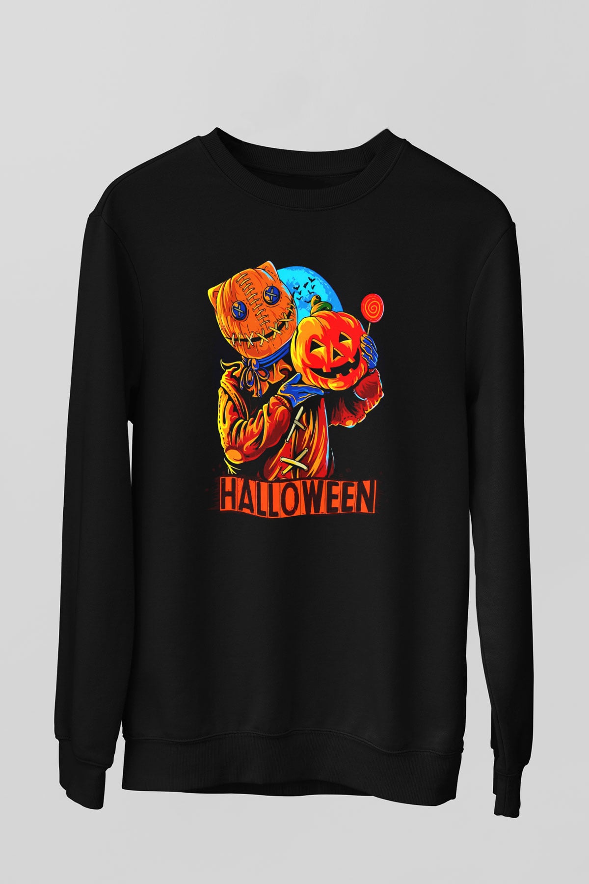 Cadılar Bayramı-Halloween Siyah Unisex Sweatshirt