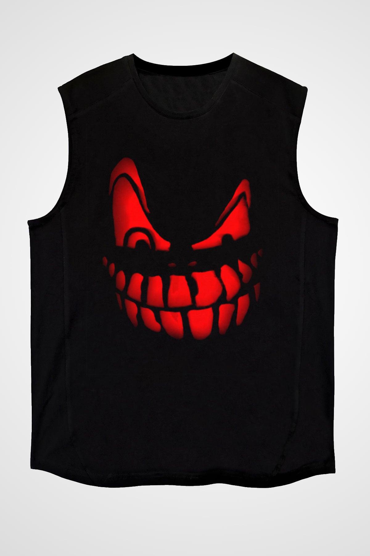 Cadılar Bayramı-Halloween Siyah Unisex Kolsuz Tişört