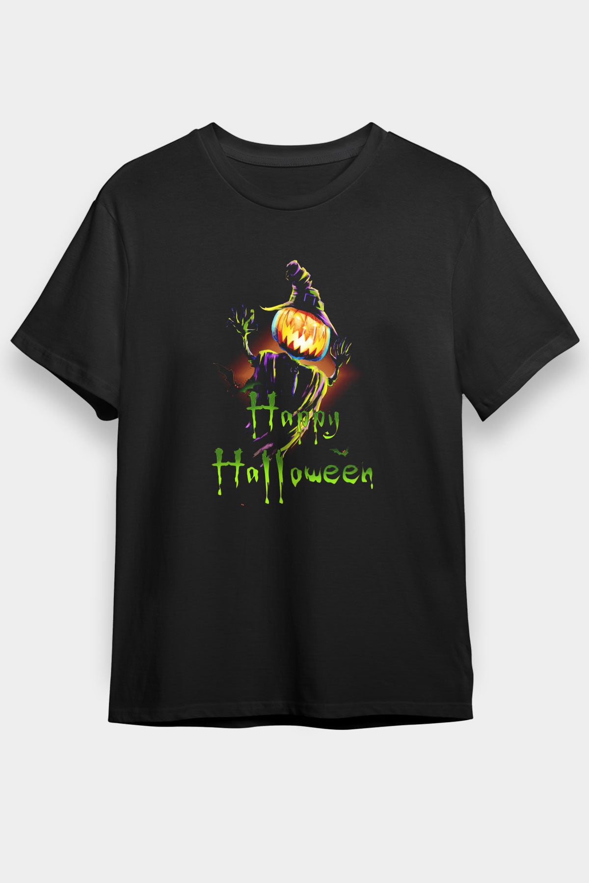 Cadılar Bayramı-Halloween Siyah Unisex Tişört T-Shirt - TişörtFabrikası