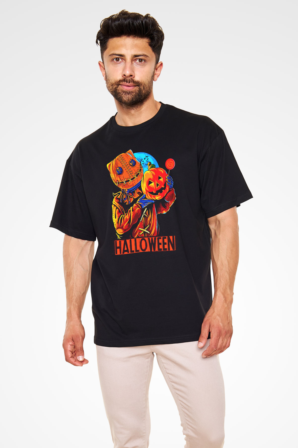 Cadılar Bayramı-Halloween Siyah Unisex Tişört T-Shirt - TişörtFabrikası