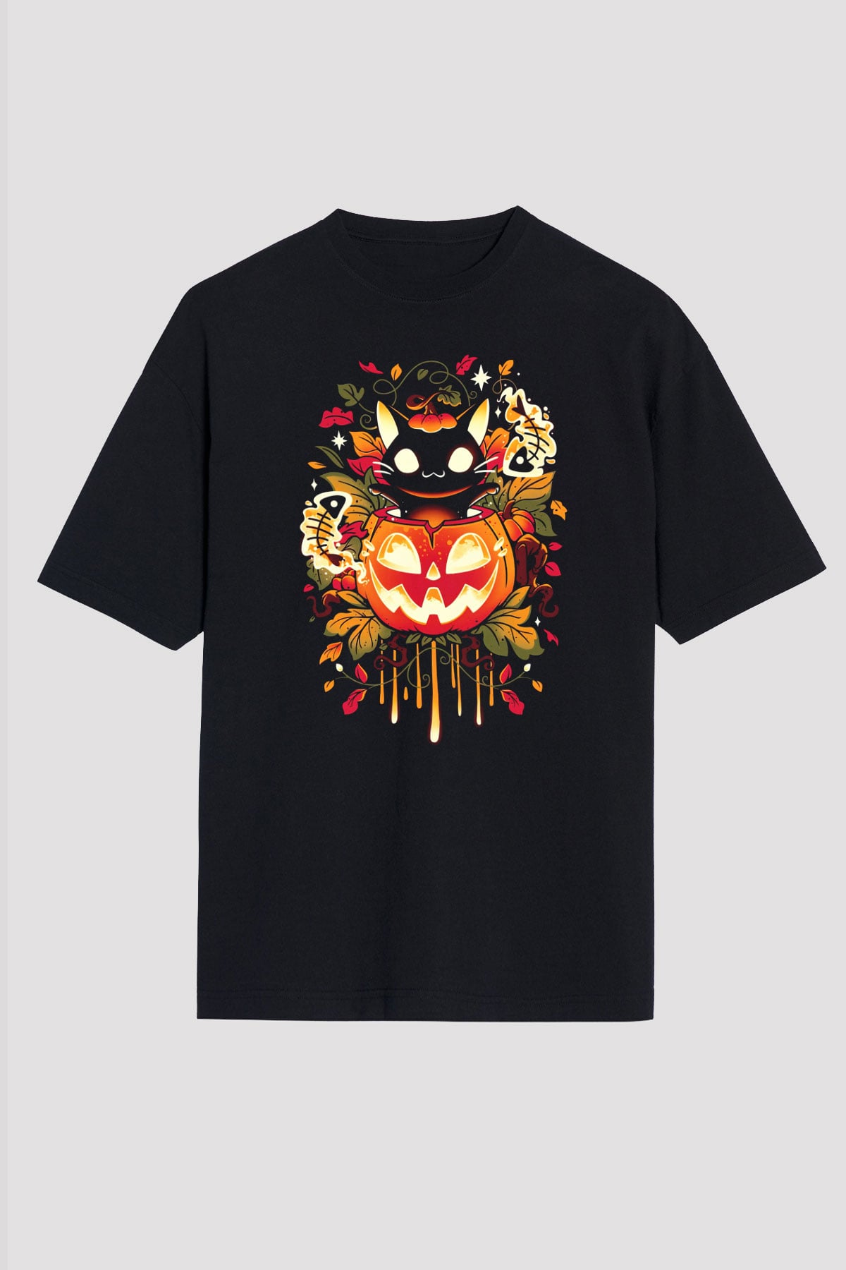 Cadılar Bayramı-Halloween Siyah Unisex Tişört T-Shirt - TişörtFabrikası