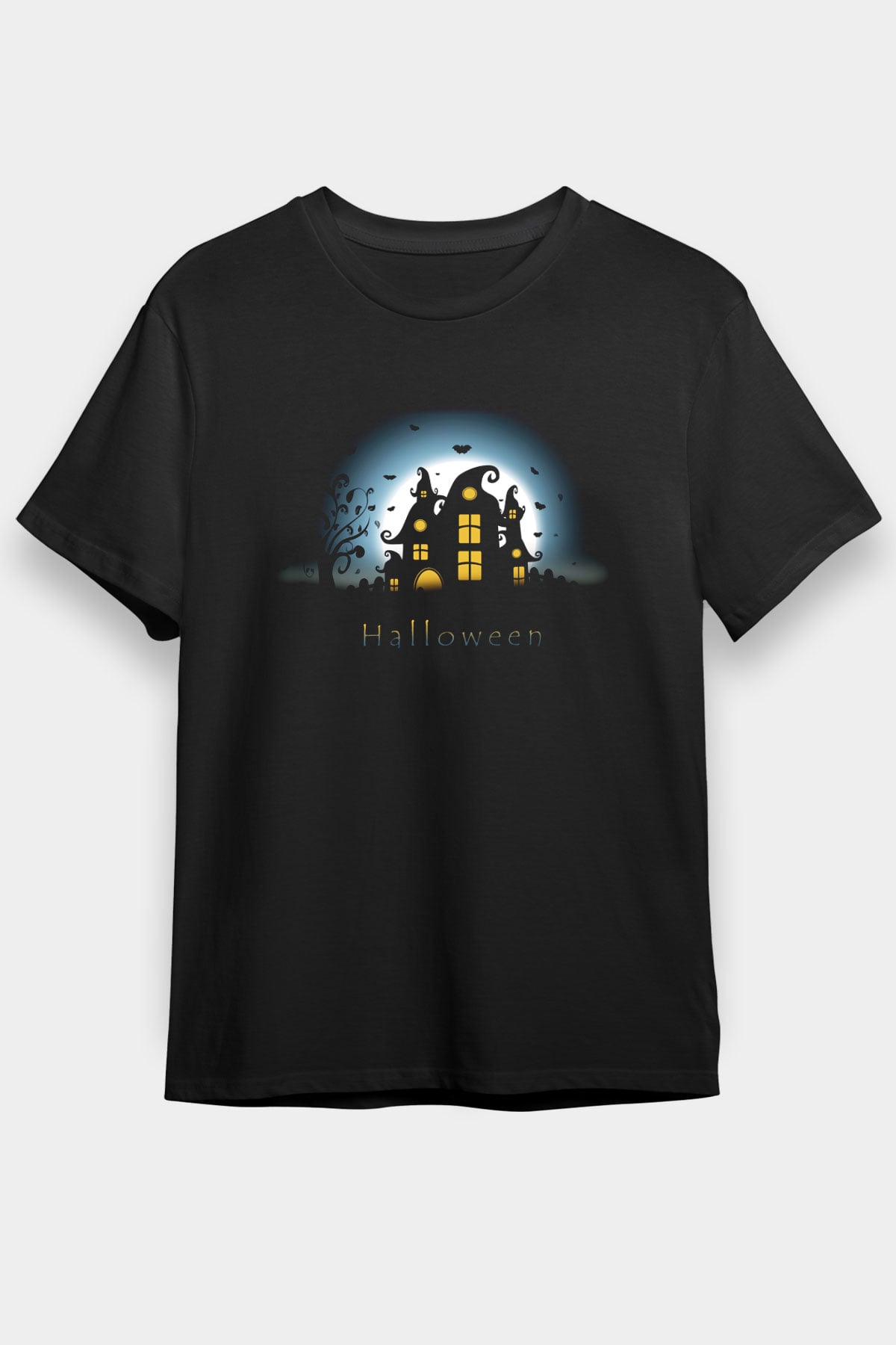 Cadılar Bayramı-Halloween Siyah Unisex Tişört T-Shirt - TişörtFabrikası