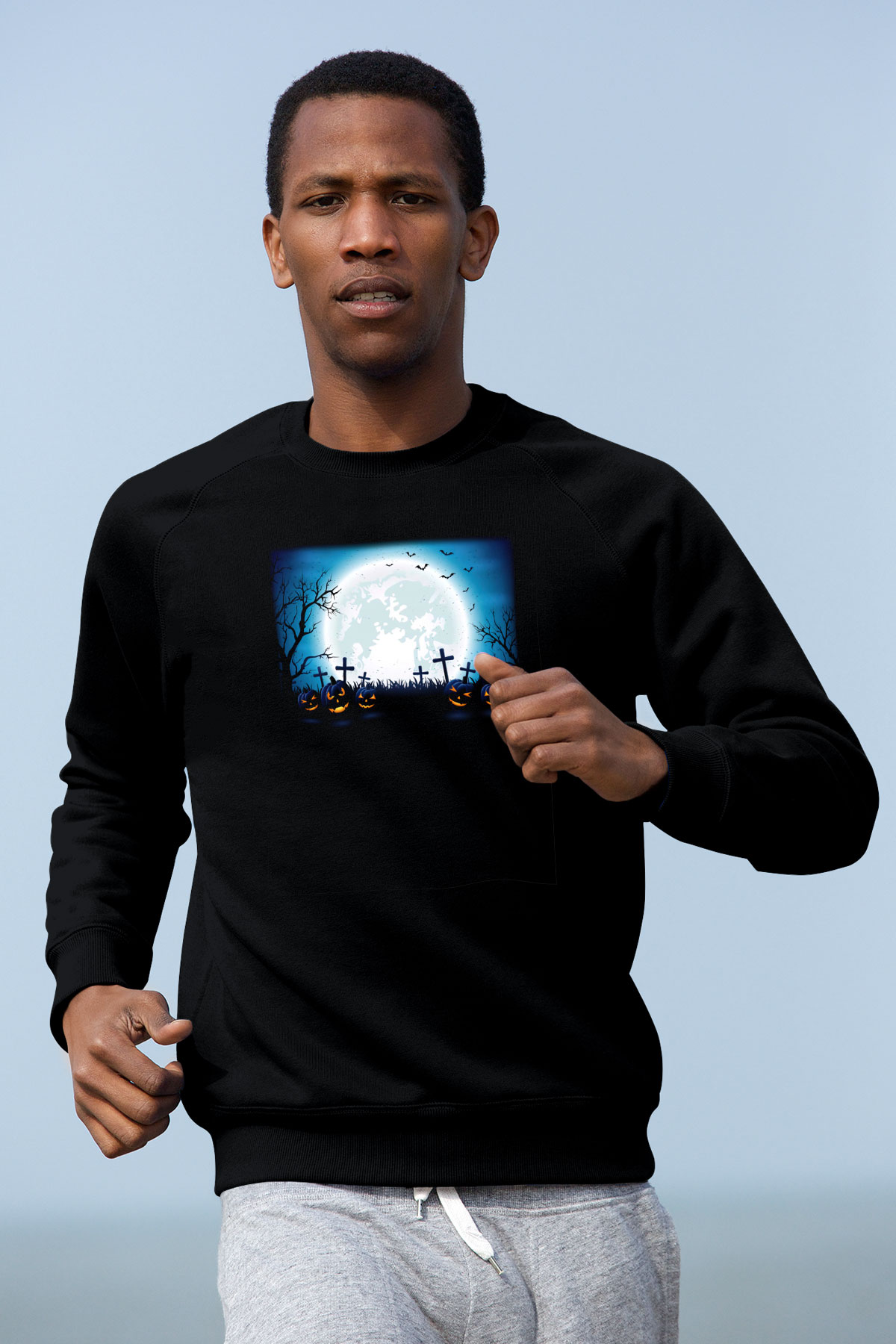 Cadılar Bayramı-Halloween Siyah Unisex Sweatshirt