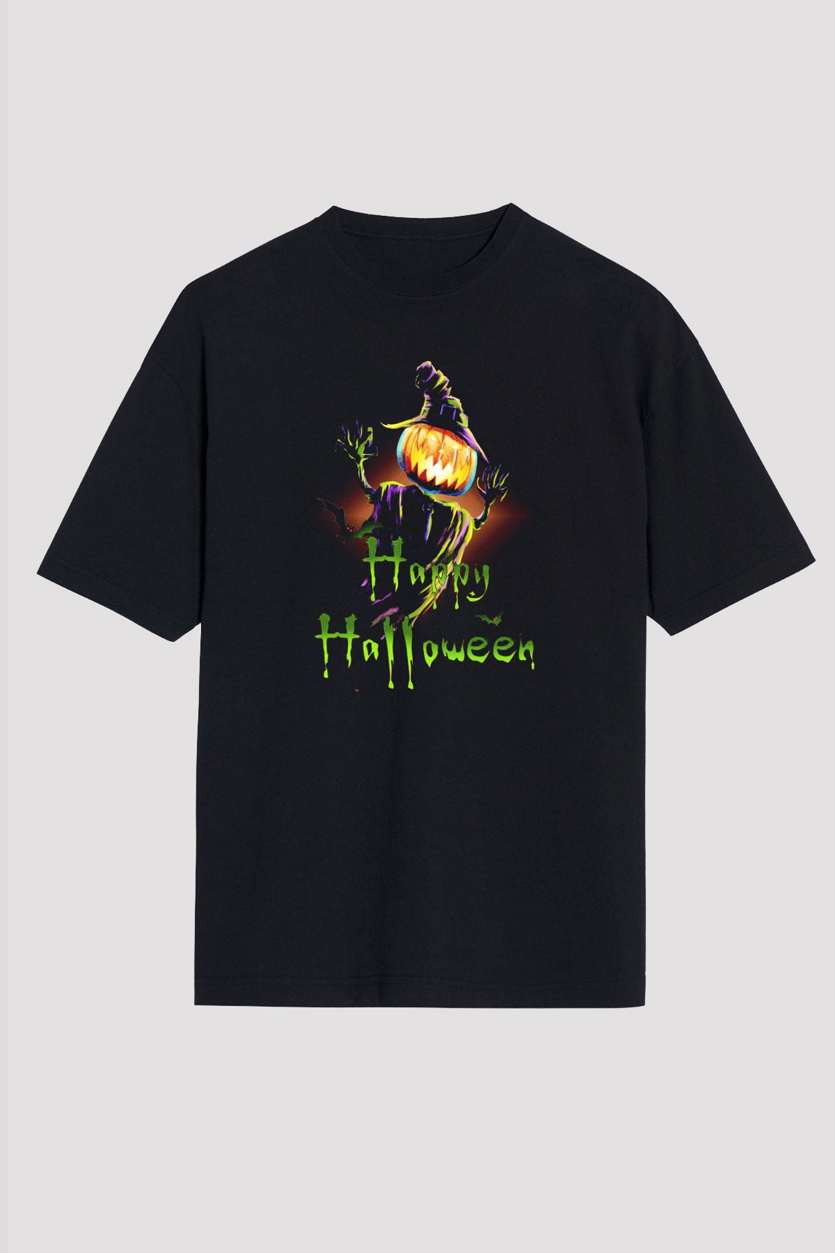 Cadılar Bayramı-Halloween Siyah Unisex Tişört T-Shirt - TişörtFabrikası