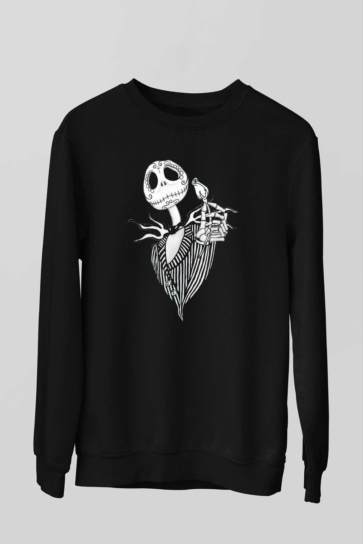 Cadılar Bayramı Temalı Unisex Siyah  Sweatshirt