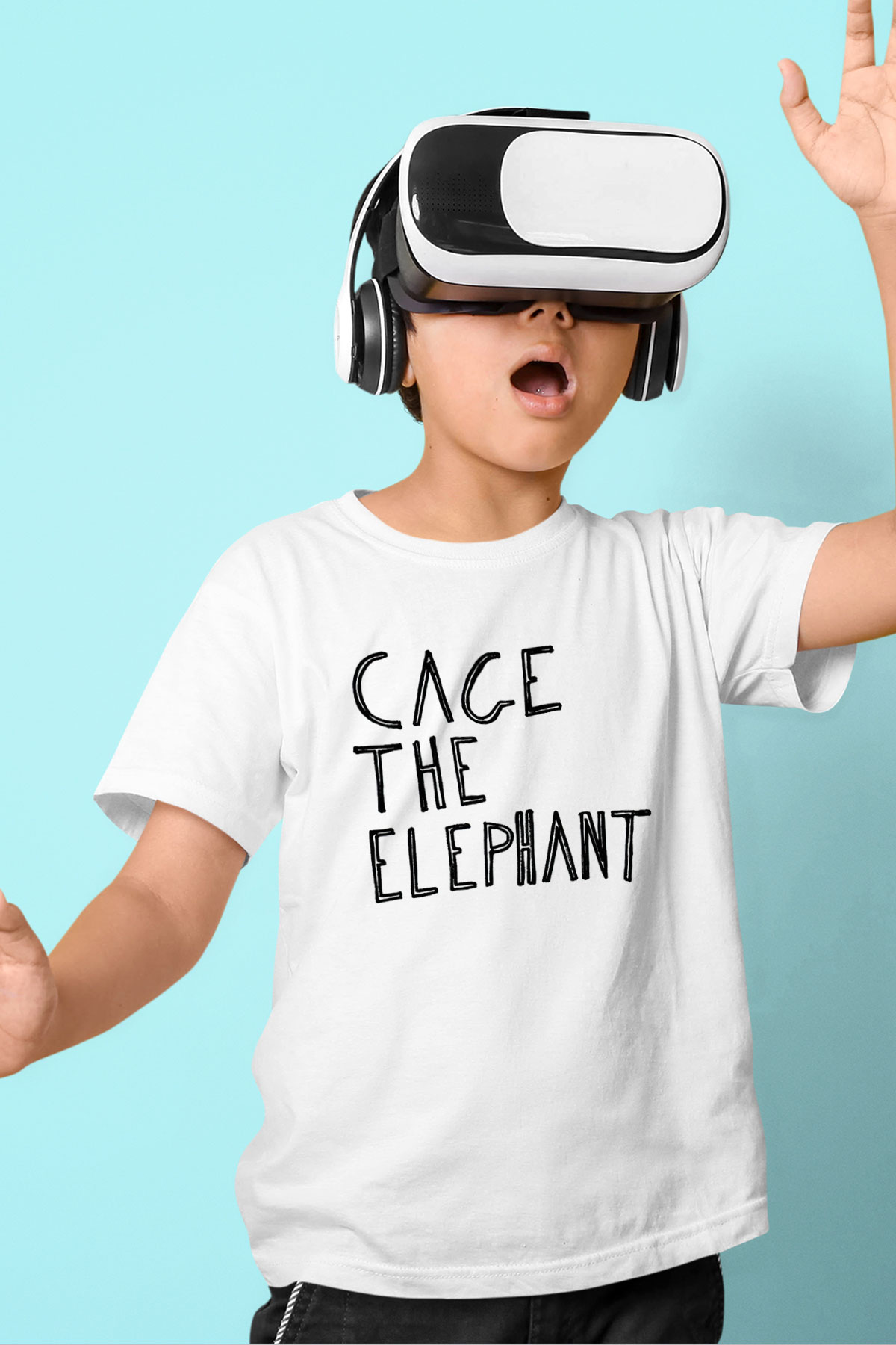 Cage the Elephant Baskılı Beyaz Unisex Çocuk Tişört
