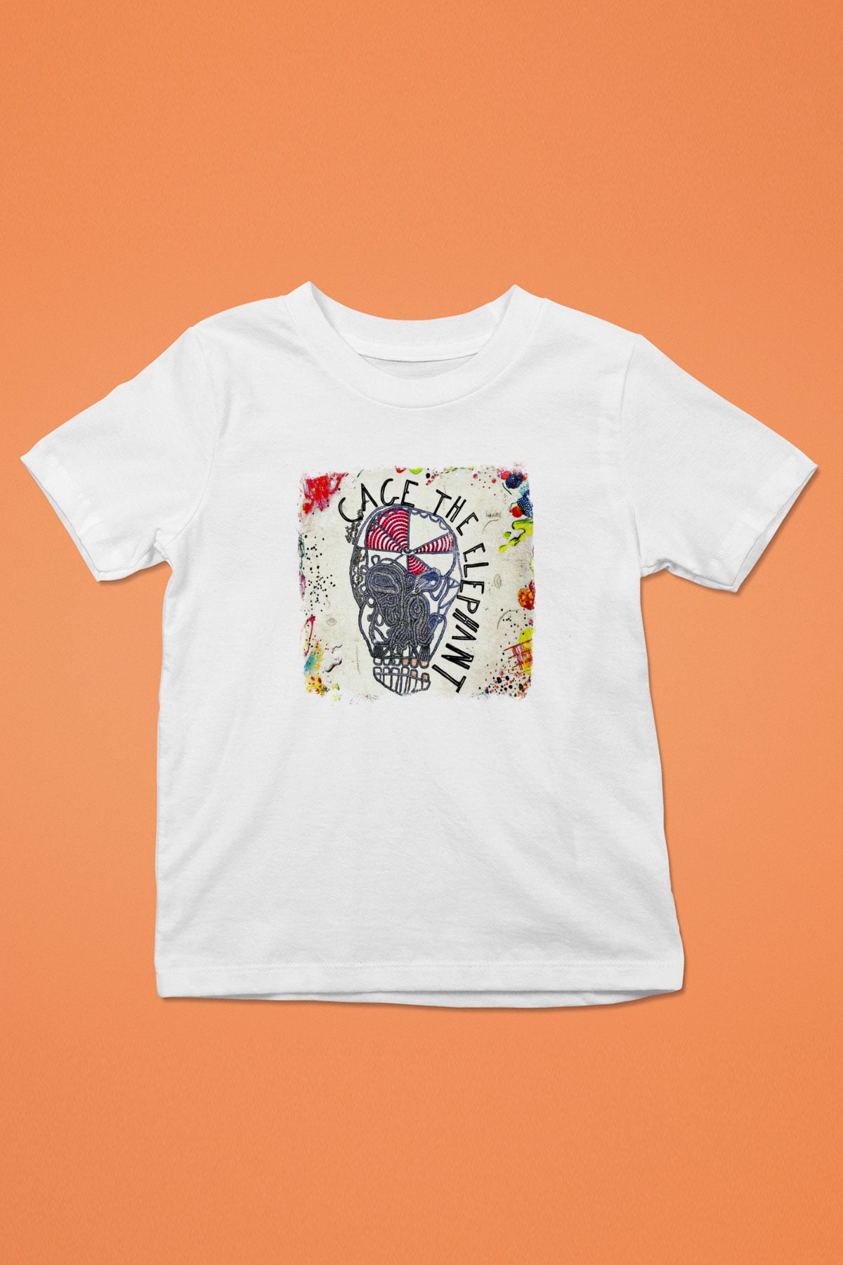 Cage the Elephant Baskılı Unisex Beyaz Çocuk Tişört
