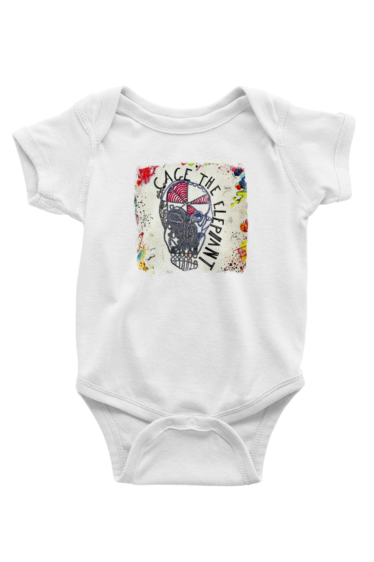 Cage the Elephant Baskılı Unisex Beyaz Bebek Body - Zıbın