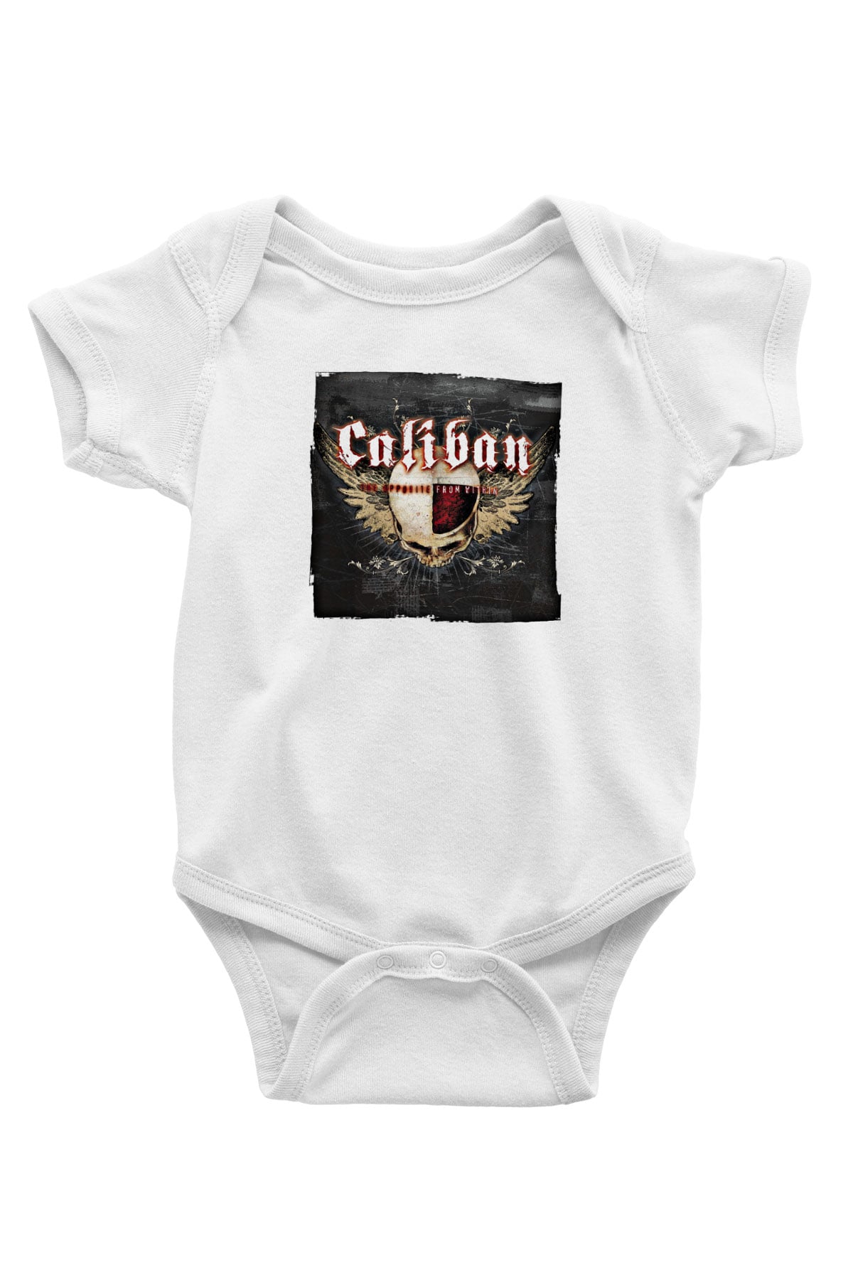 Caliban Baskılı Unisex Beyaz Bebek Body - Zıbın