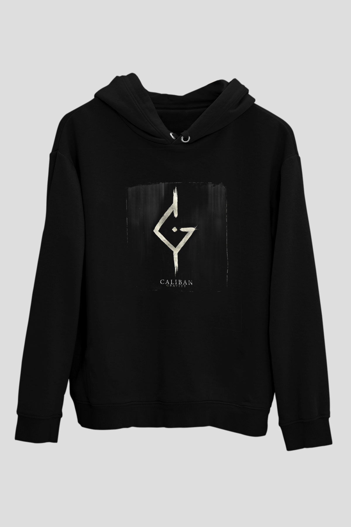 Caliban Baskılı Unisex Siyah Hoodie
