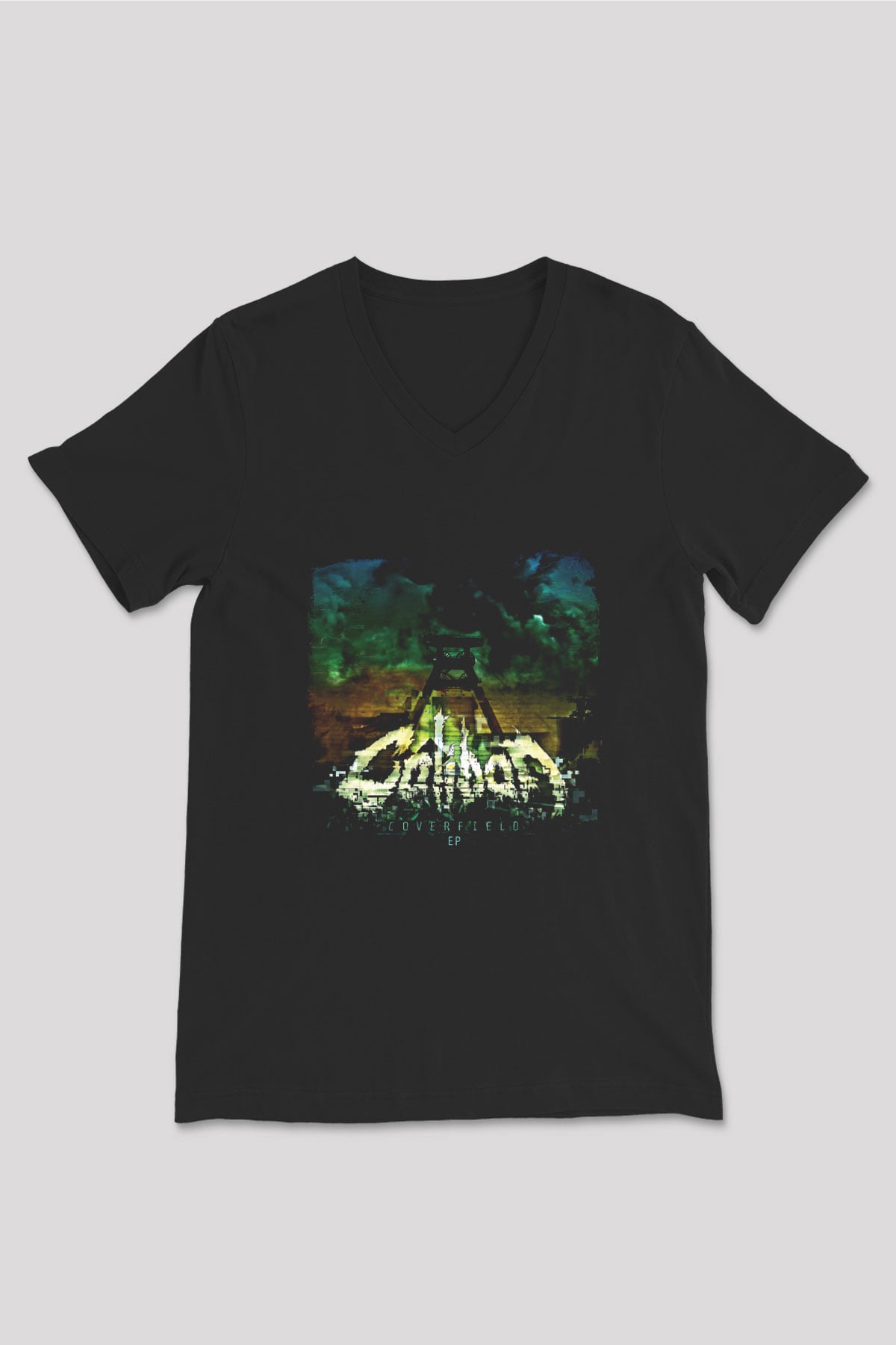 Caliban Baskılı Unisex Siyah V Yaka Tişört