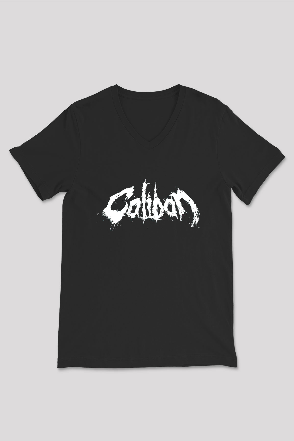 Caliban Siyah Unisex V Yaka Tişört
