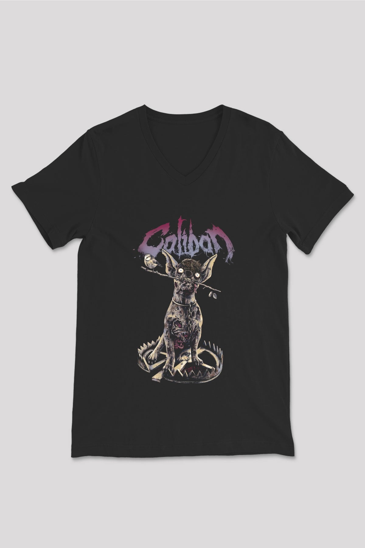 Caliban Siyah Unisex V Yaka Tişört
