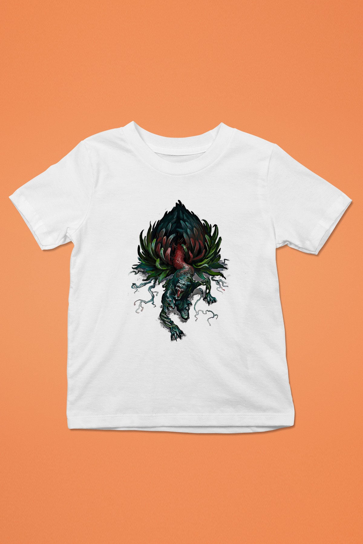 Call Of Ctulhu Baskılı Beyaz Unisex Beyaz Çocuk Tişört - Tshirt