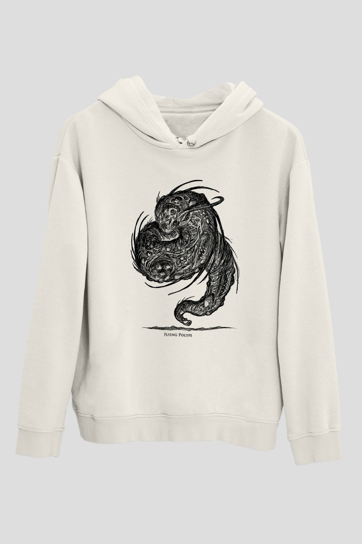 Call Of Ctulhu Baskılı Beyaz Unisex Kapüşonlu Sweatshirt