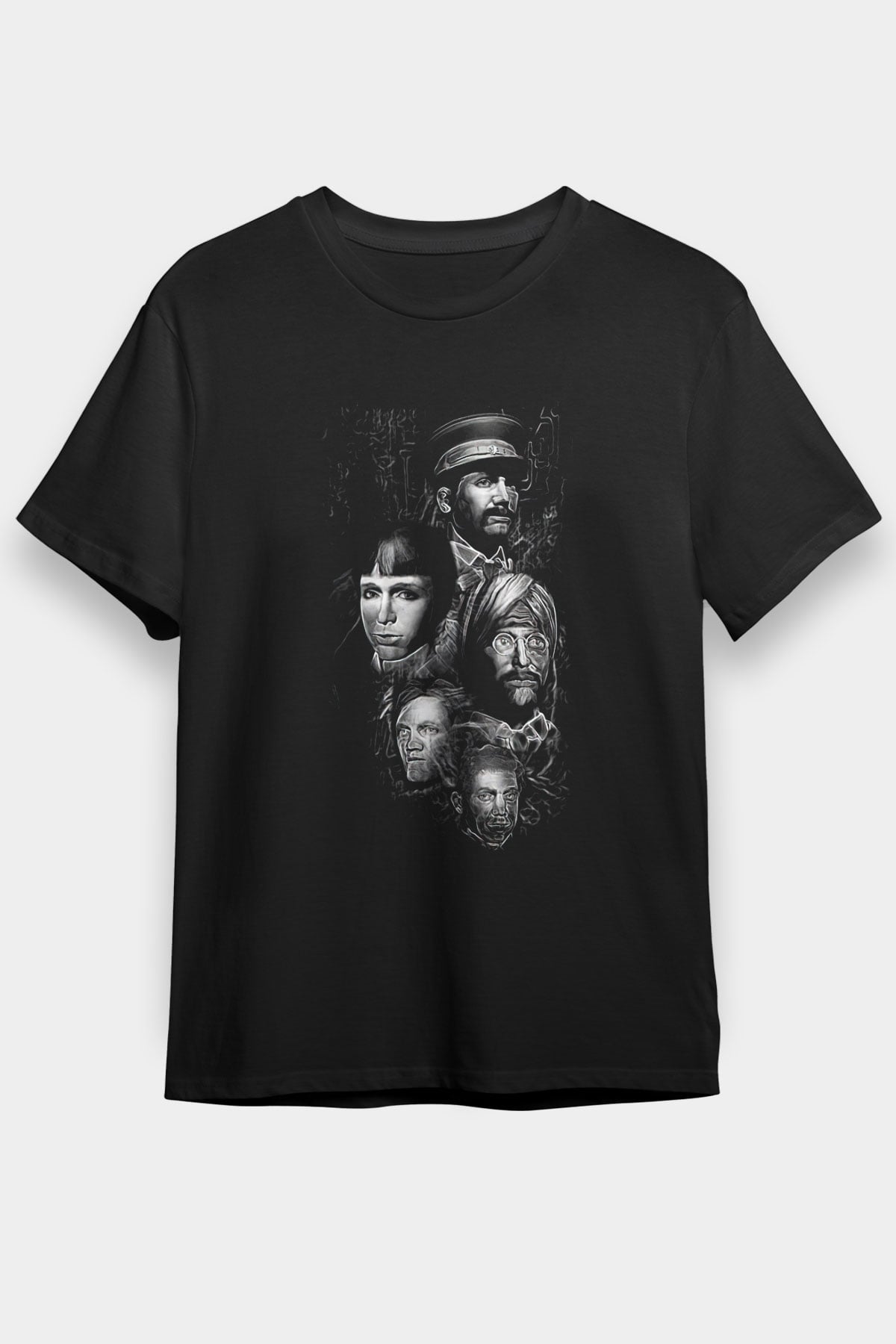 Call Of Ctulhu Baskılı Unisex Siyah Tişört - Tshirt