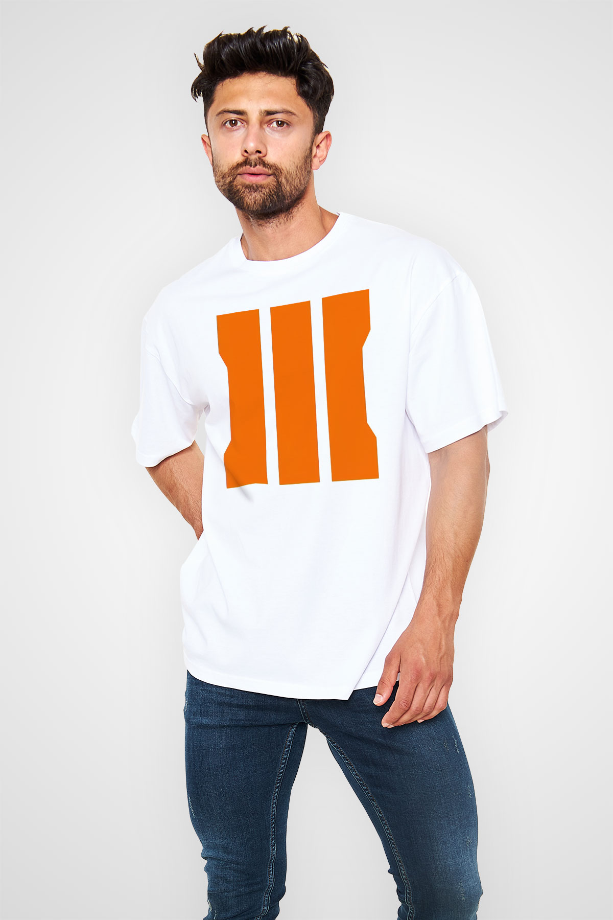 Call of Duty Beyaz Unisex Oversize Tişört T-Shirt