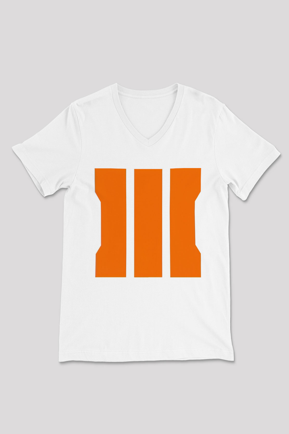 Call of Duty Beyaz Unisex V Yaka Tişört T-Shirt