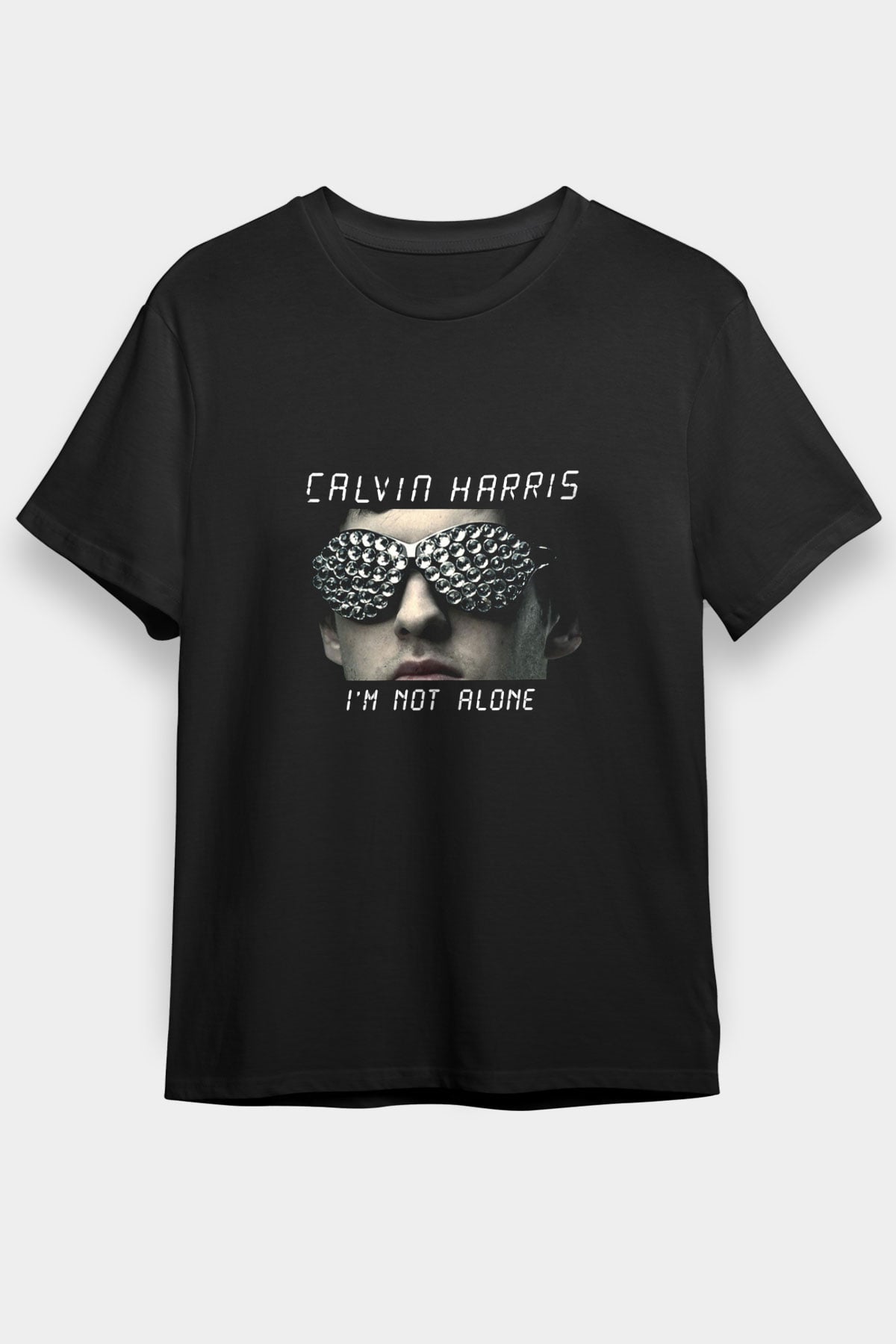 Calvin Harris Baskılı Unisex Siyah Tişört