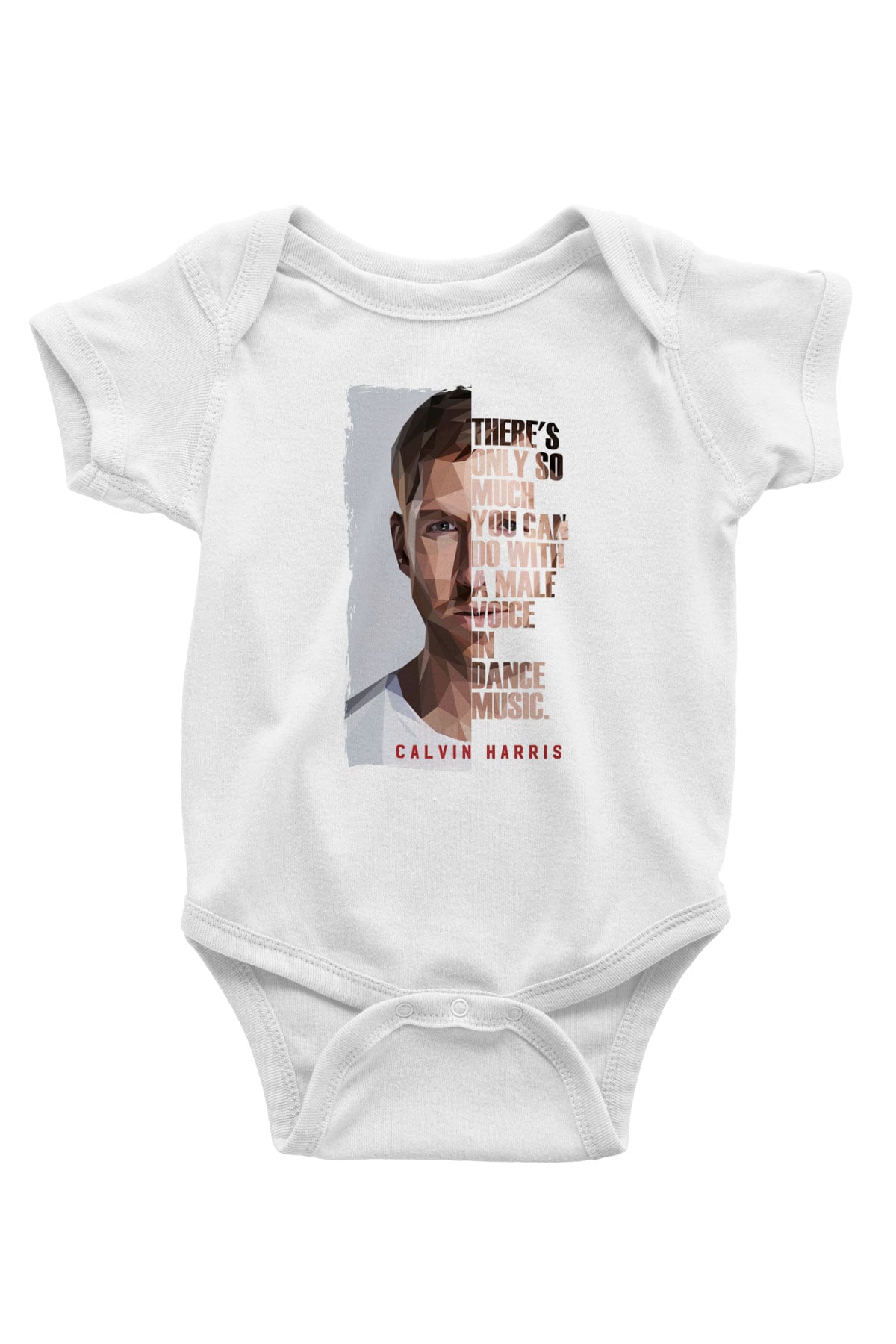 Calvin Harris Beyaz Bebek Body - Zıbın