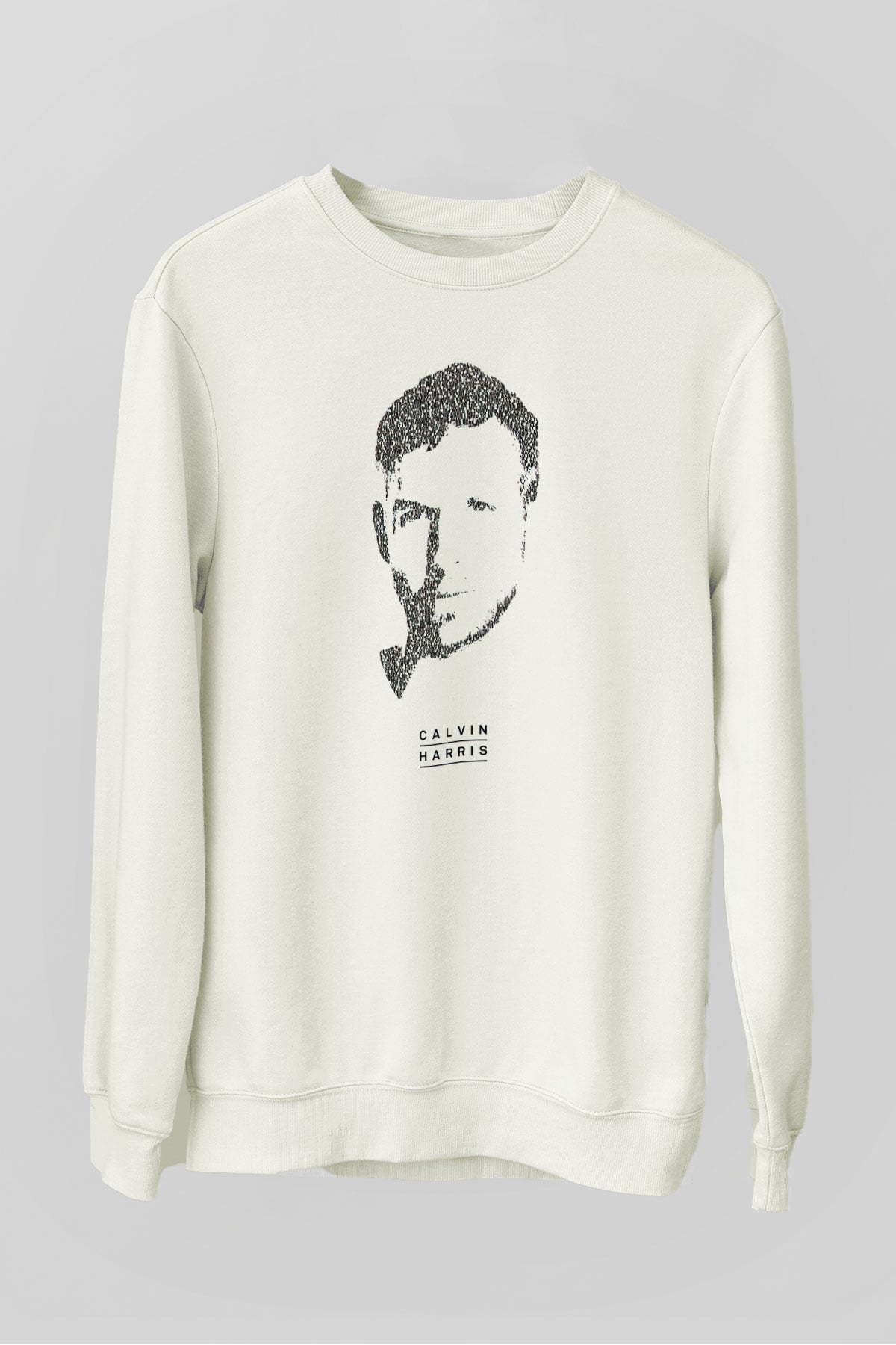 Calvin Harris Beyaz Unisex Sweatshirt