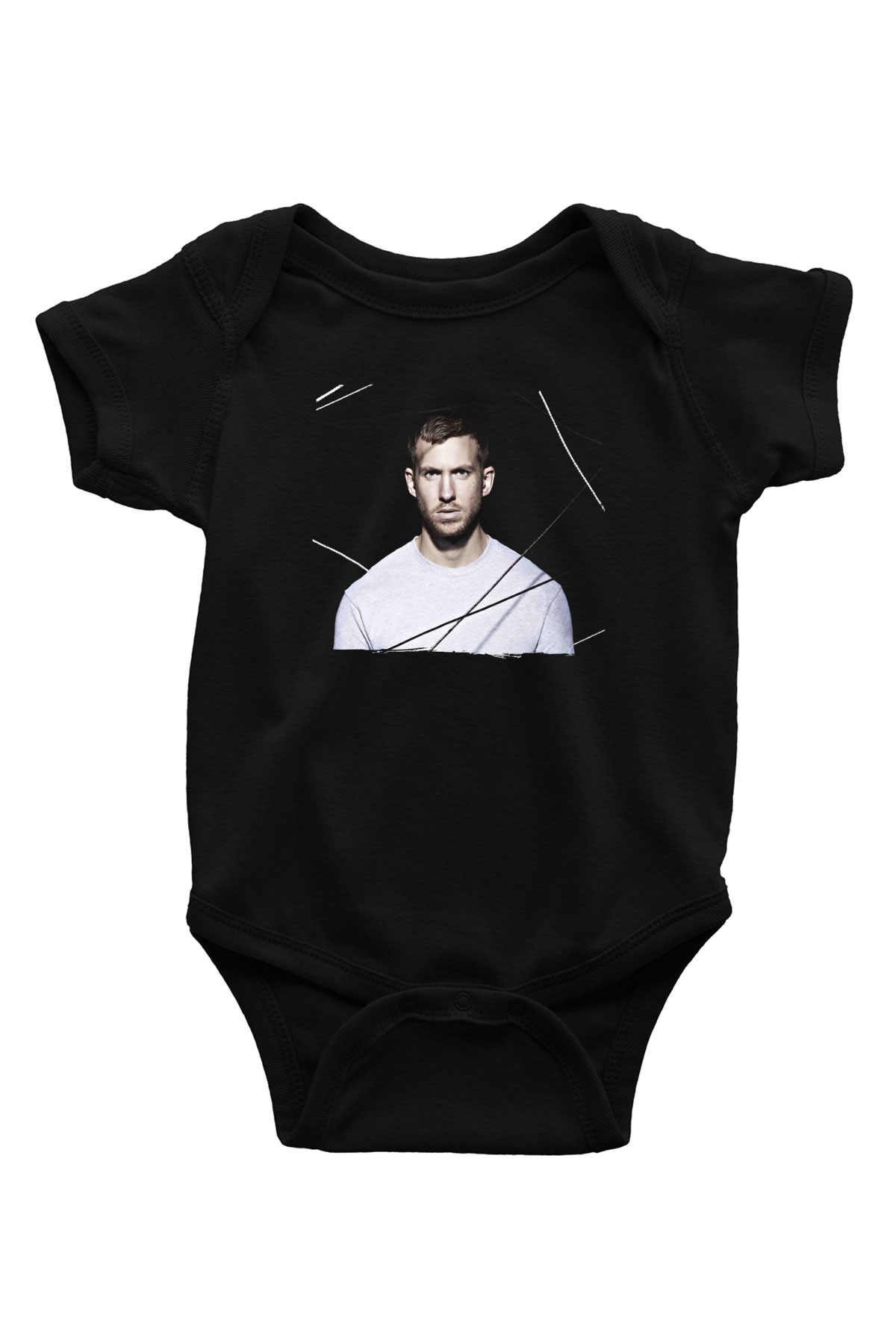 Calvin Harris Siyah Bebek Body - Zıbın