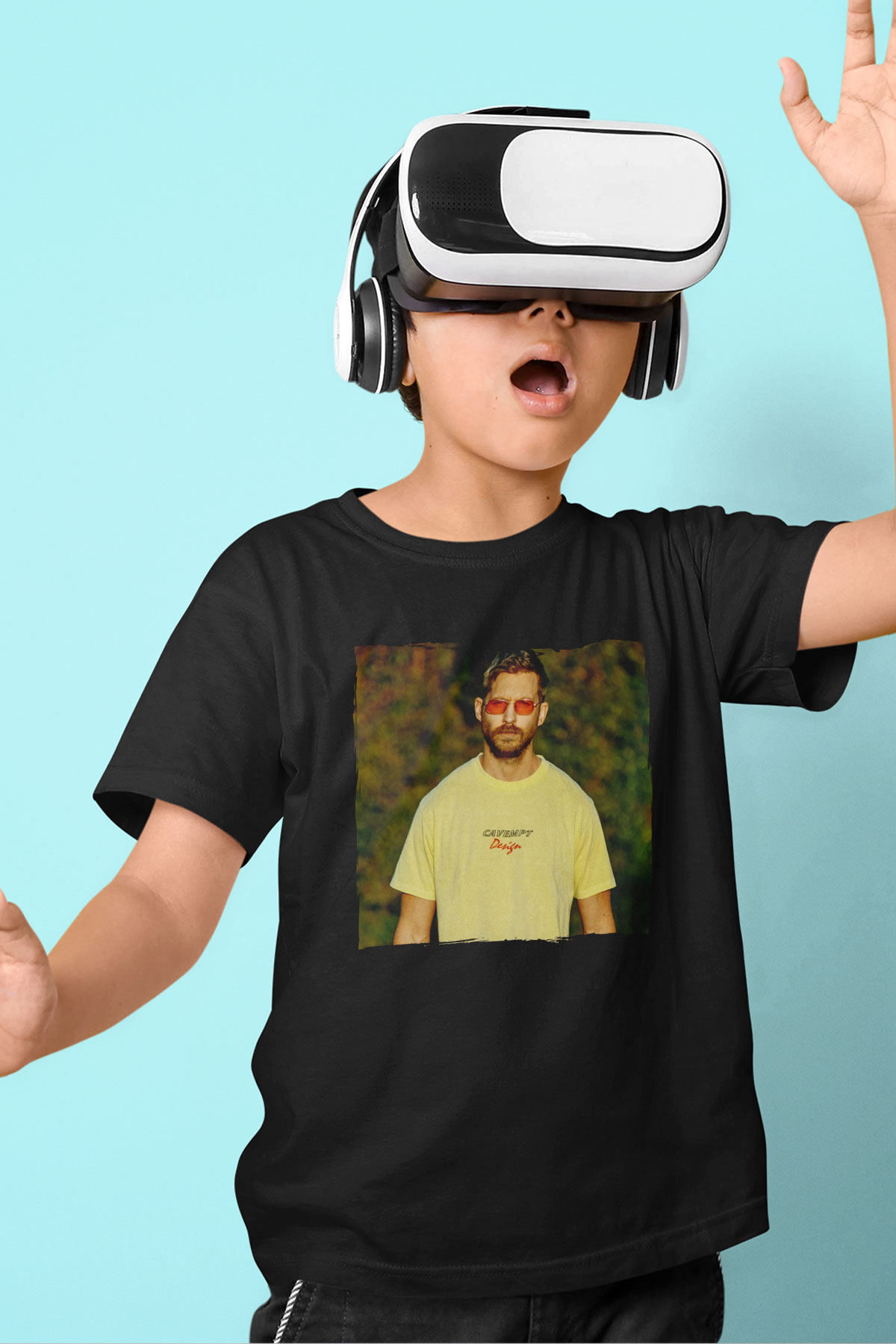 Calvin Harris Siyah Unisex Çocuk Tişört
