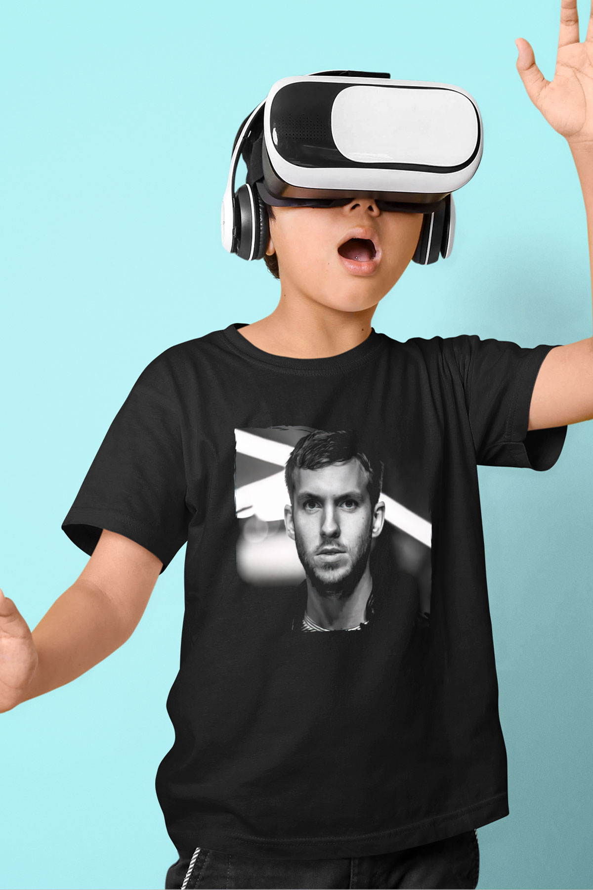 Calvin Harris Siyah Unisex Çocuk Tişört