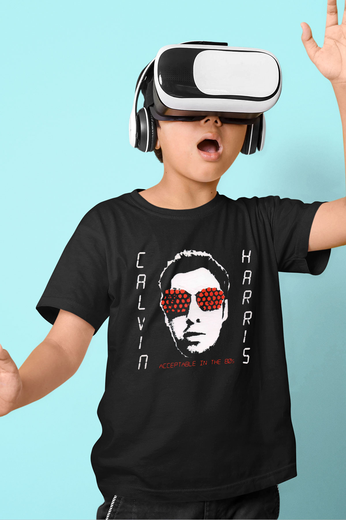Calvin Harris Siyah Unisex Çocuk Tişört