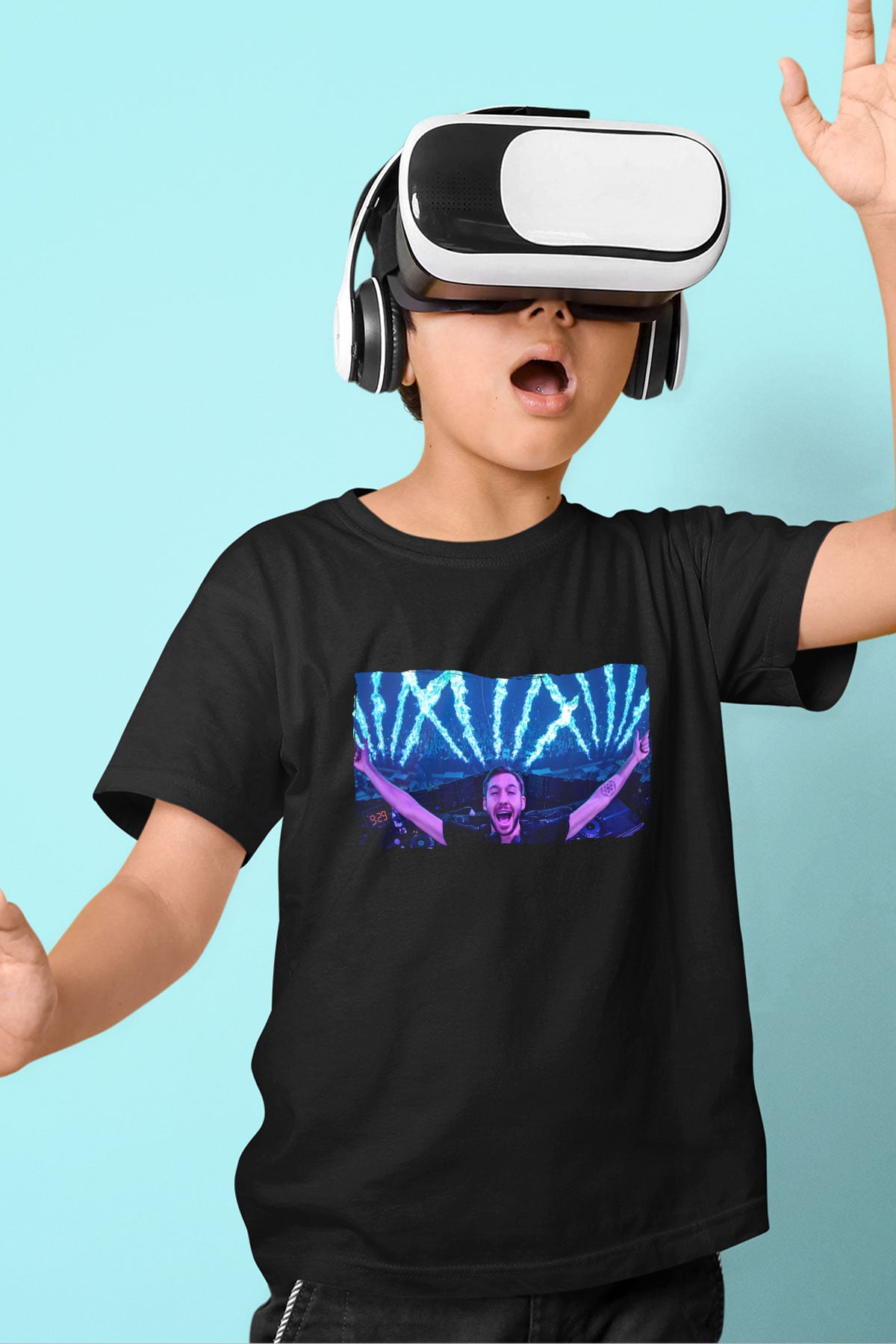 Calvin Harris Siyah Unisex Çocuk Tişört