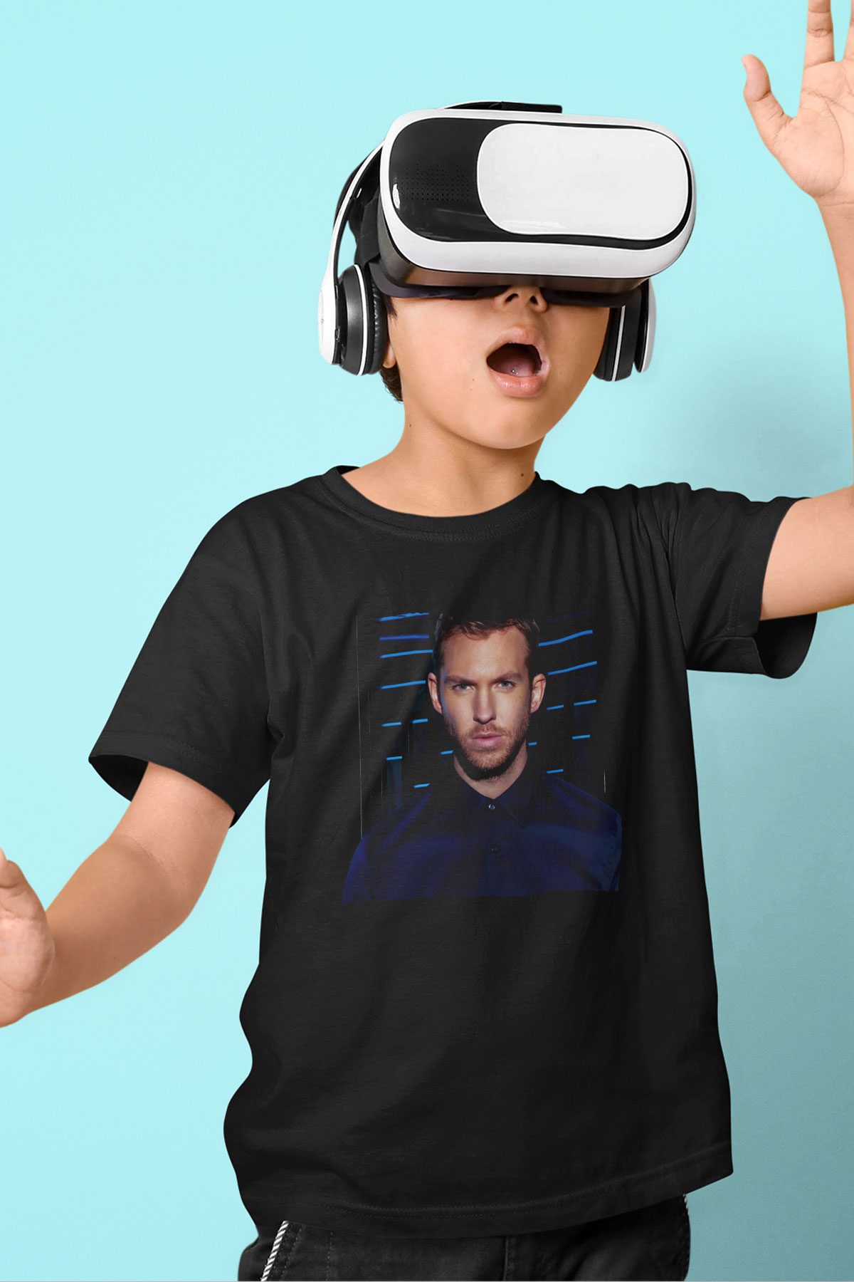 Calvin Harris Siyah Unisex Çocuk Tişört