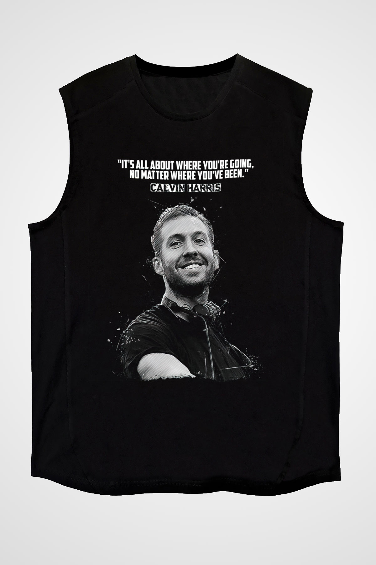 Calvin Harris Siyah Unisex Kolsuz Tişört