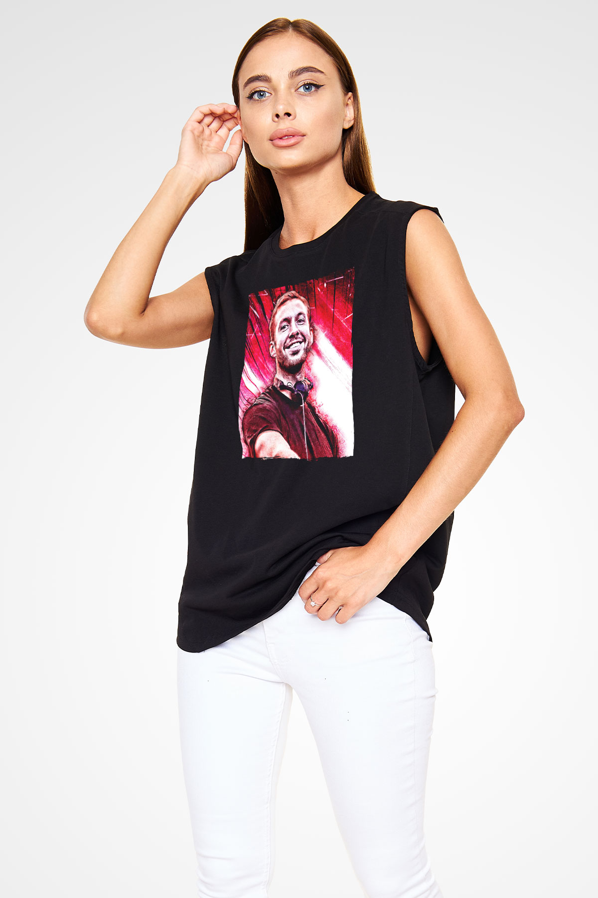 Calvin Harris Siyah Unisex Kolsuz Tişört