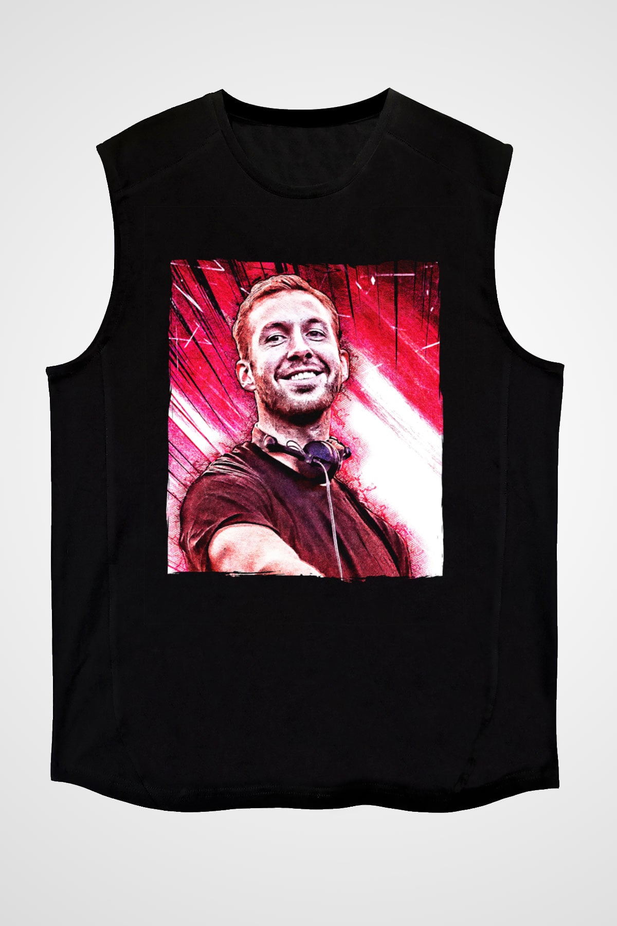 Calvin Harris Siyah Unisex Kolsuz Tişört
