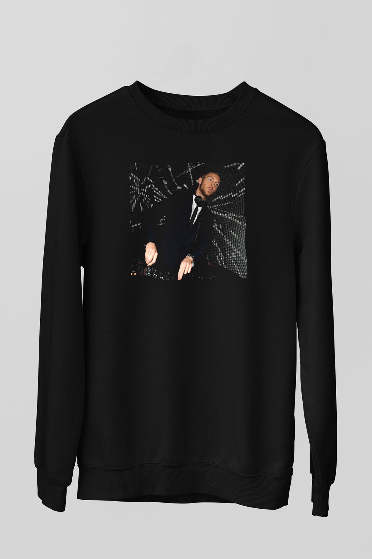 Calvin Harris Siyah Unisex Sweatshirt