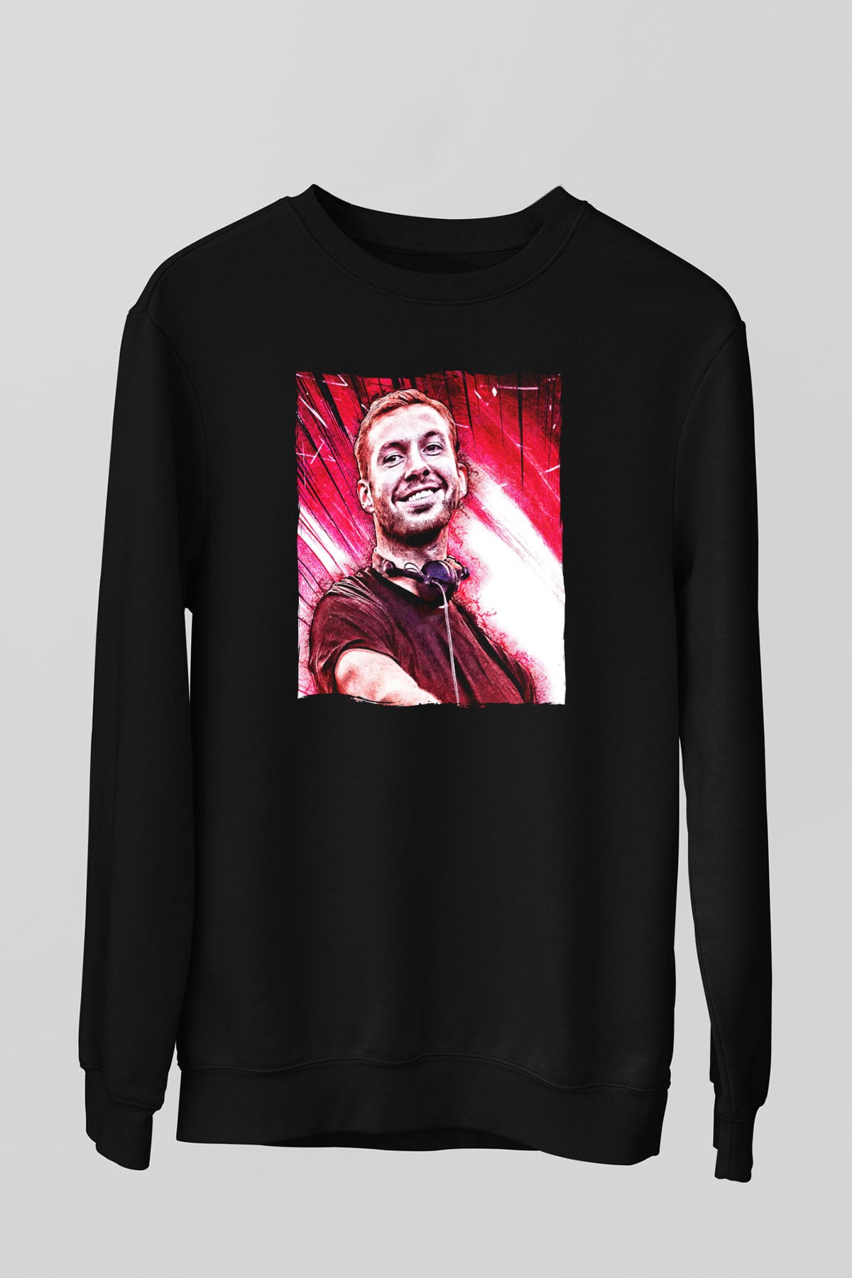 Calvin Harris Siyah Unisex Sweatshirt