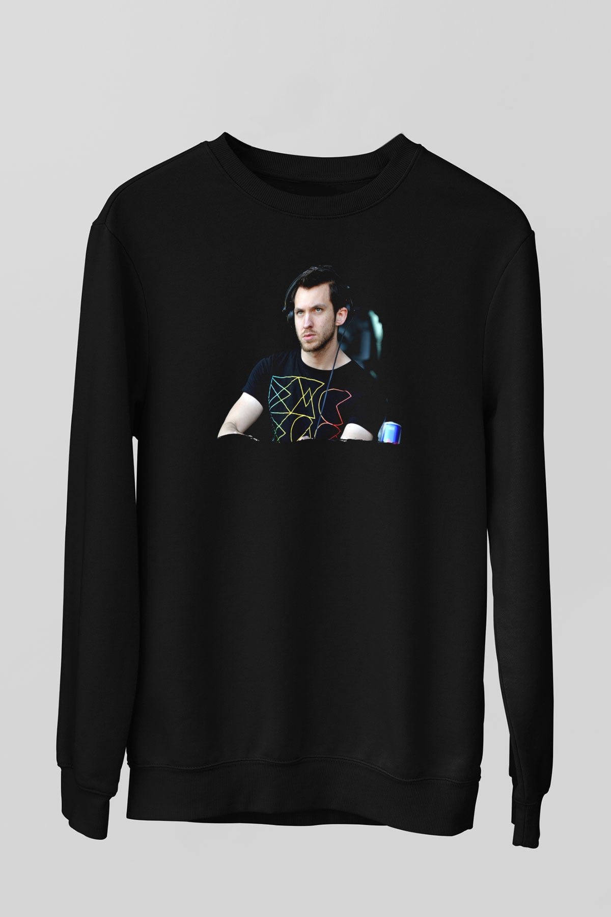 Calvin Harris Siyah Unisex Sweatshirt