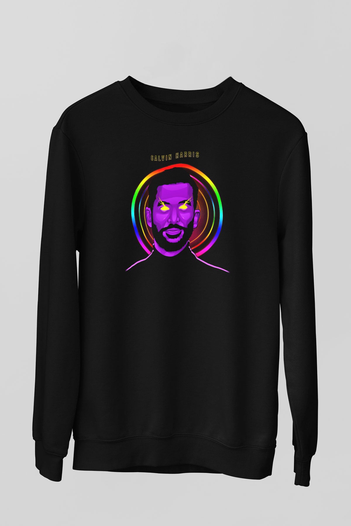 Calvin Harris Siyah Unisex Sweatshirt
