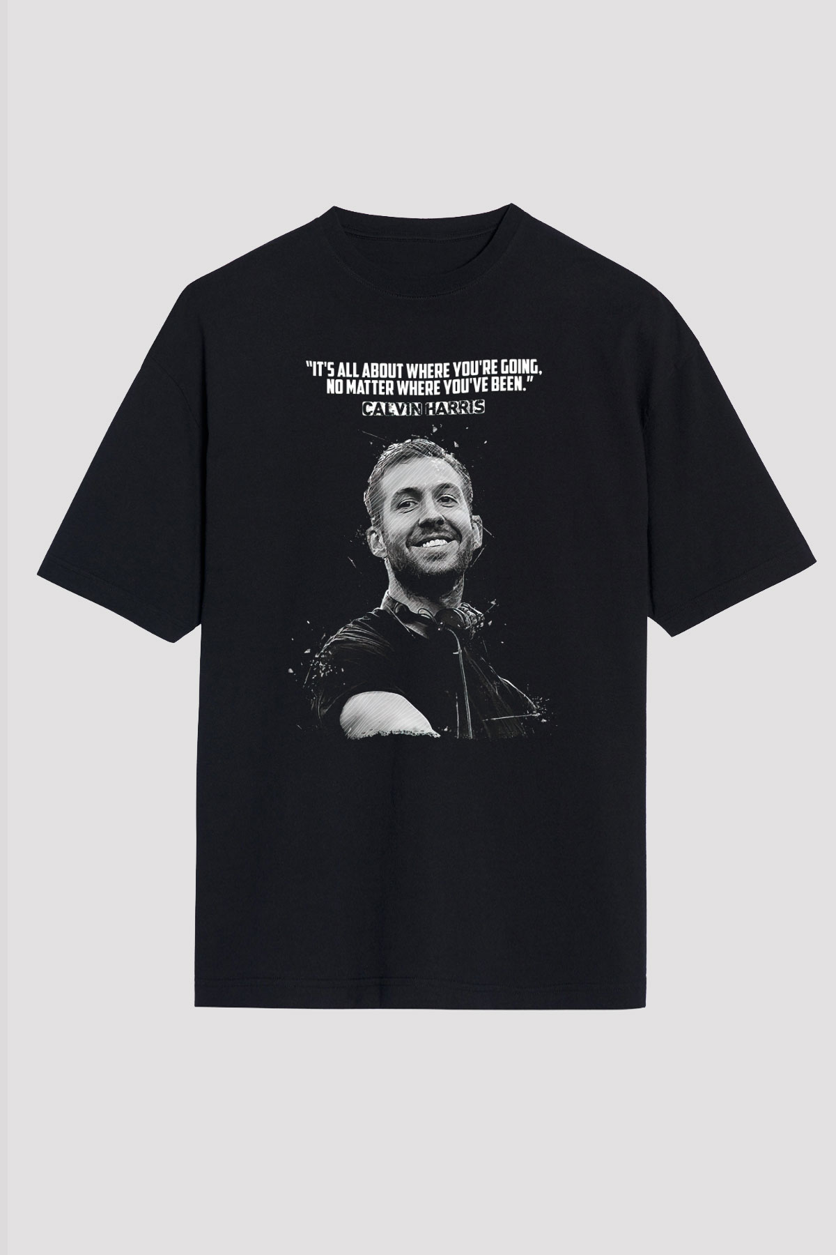 Calvin Harris Siyah Unisex Tişört T-Shirt - TişörtFabrikası